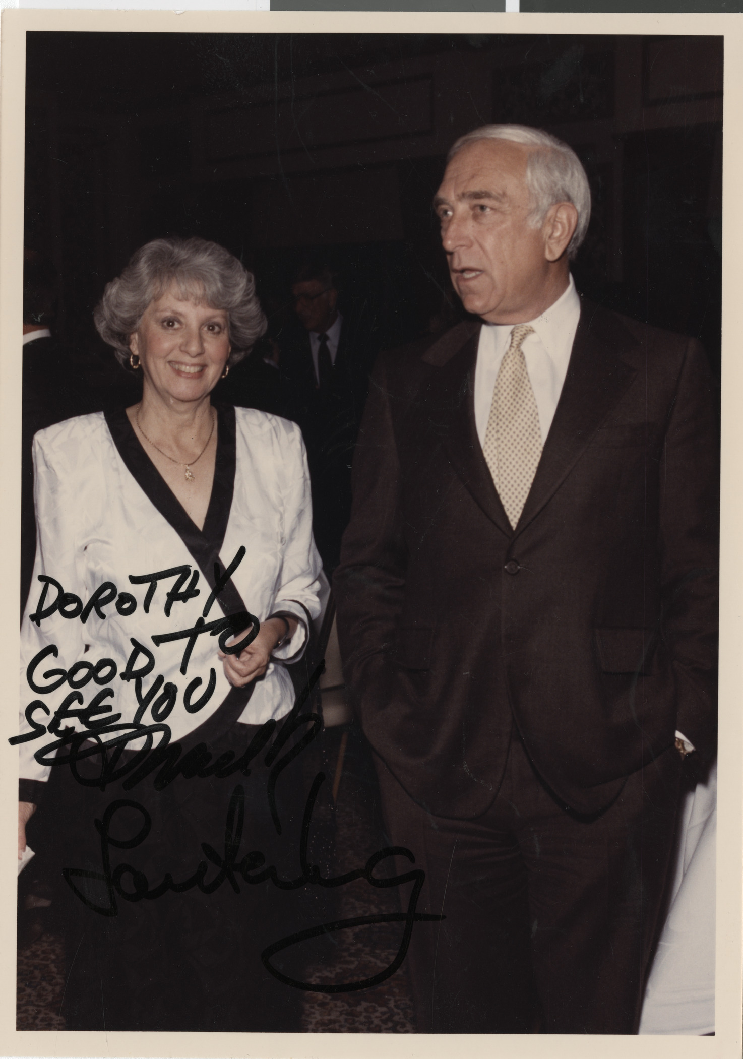 Dorothy Eisenberg and Senator Frank Lautenberg, 1987