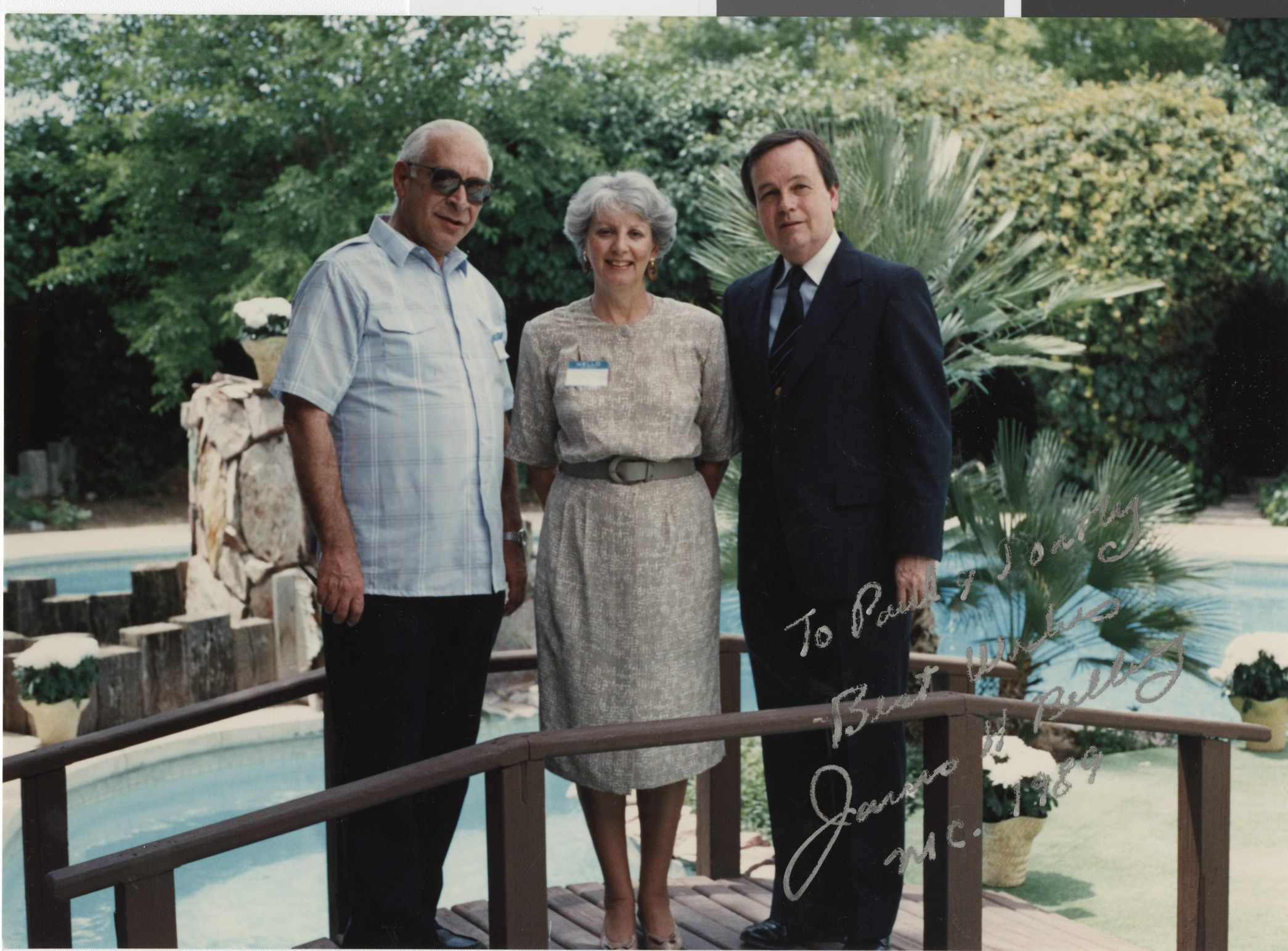 Paul and Dorothy Eisenberg with James Bilbray, 1989