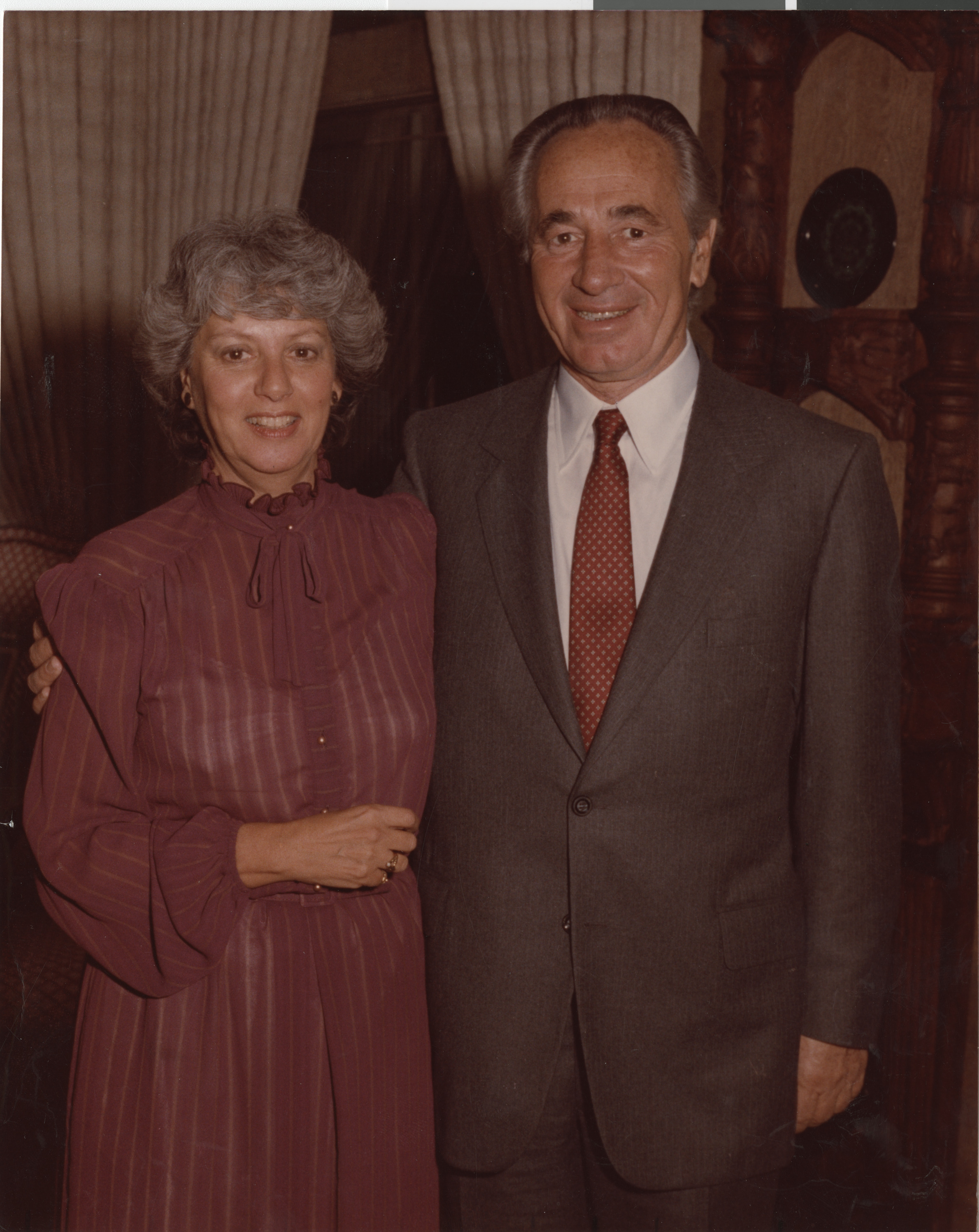 Dorothy Eisenberg and Shimon Peres