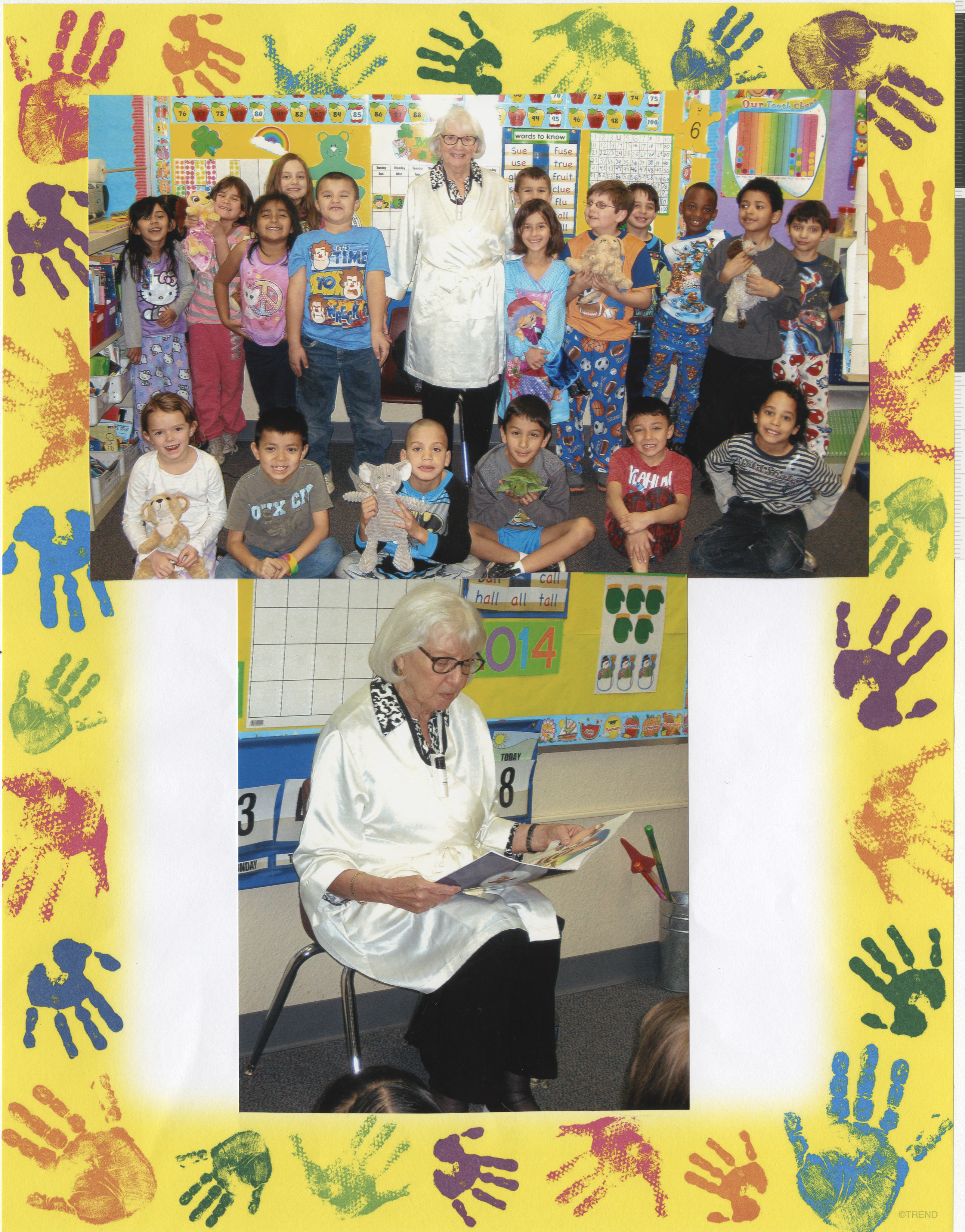 Photographs of Pajama Day at the Dorothy Eisenberg Elementary School