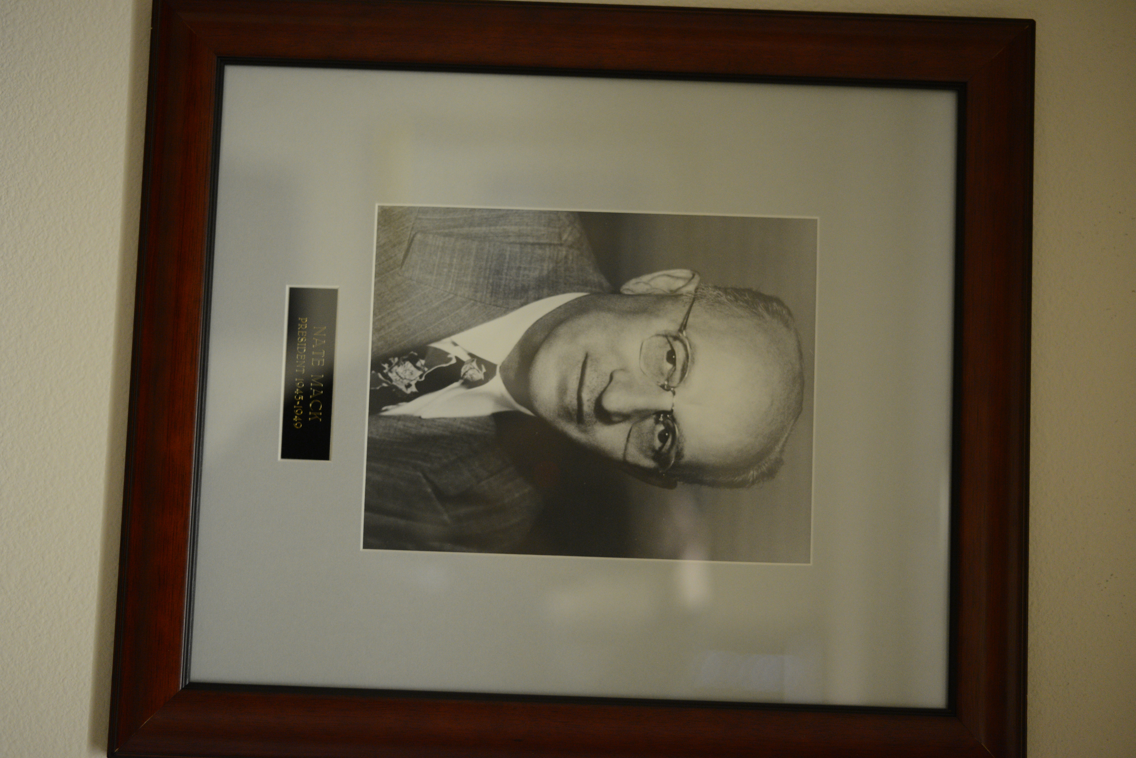 Portrait of Nate Mack, Temple Beth Sholom president, 1945-1949