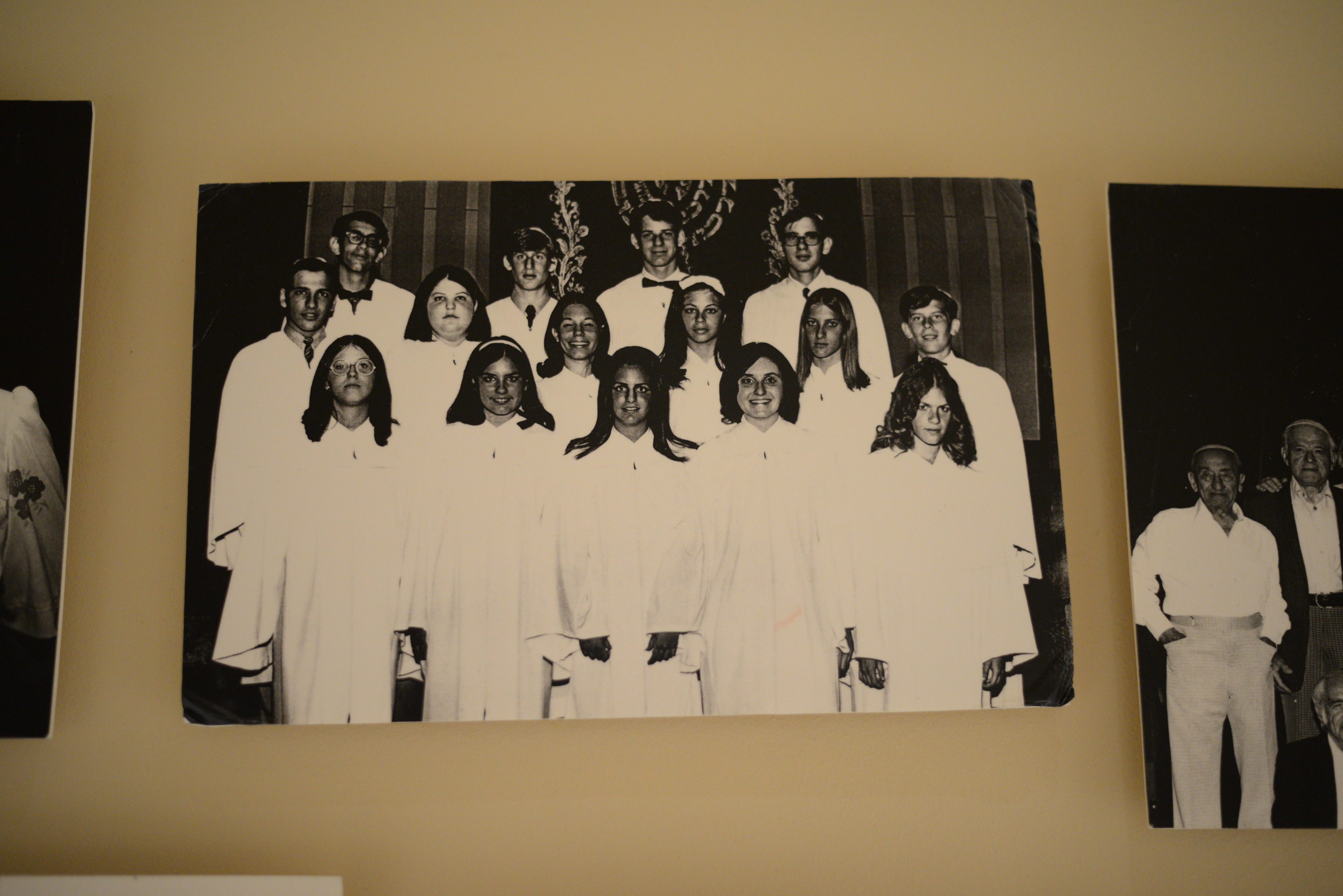 Photograph of a group of teenagers in robes, date unknown
