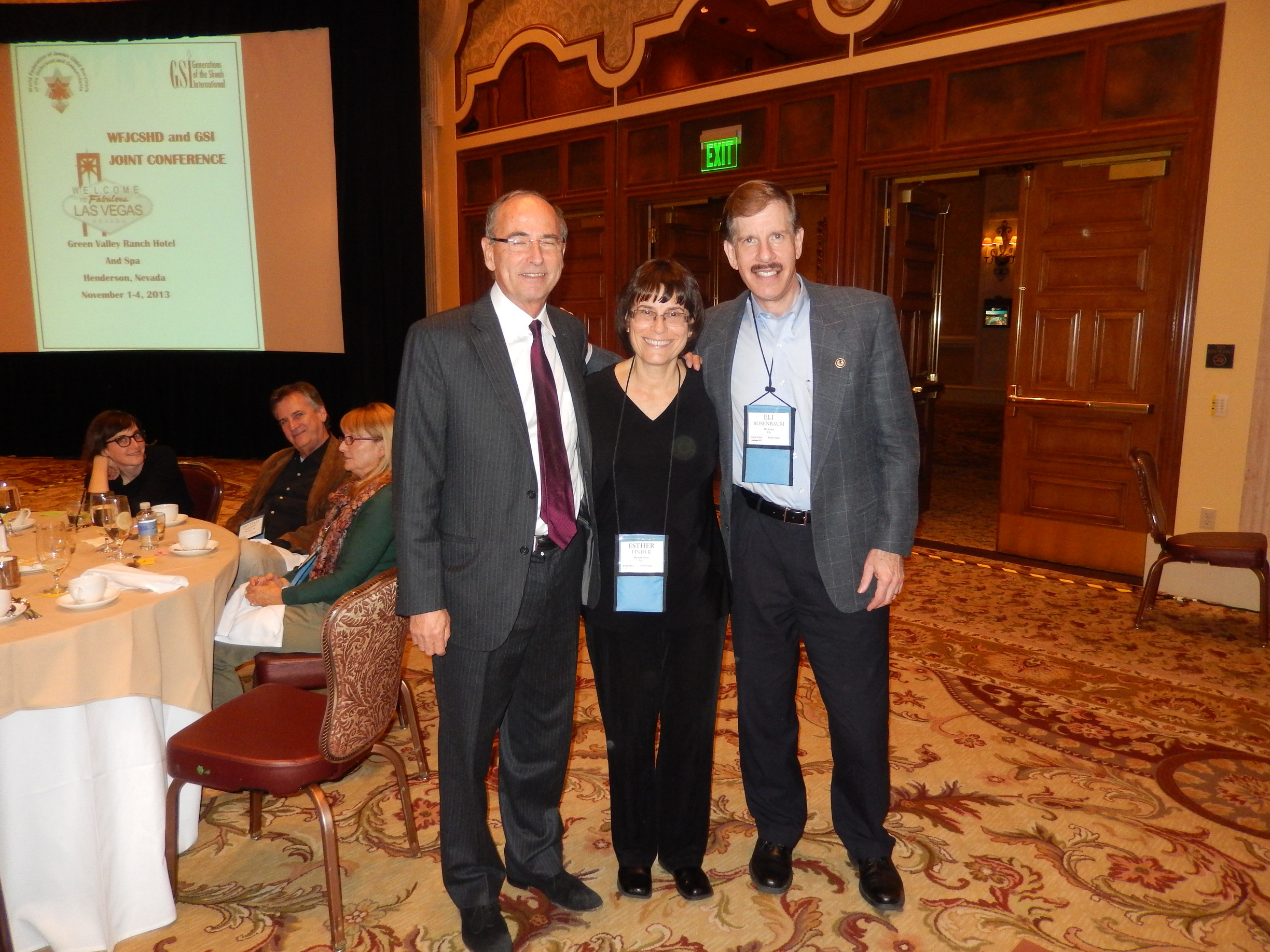 Esther (center) at WFJCSHD and GSI joint conference, 2013