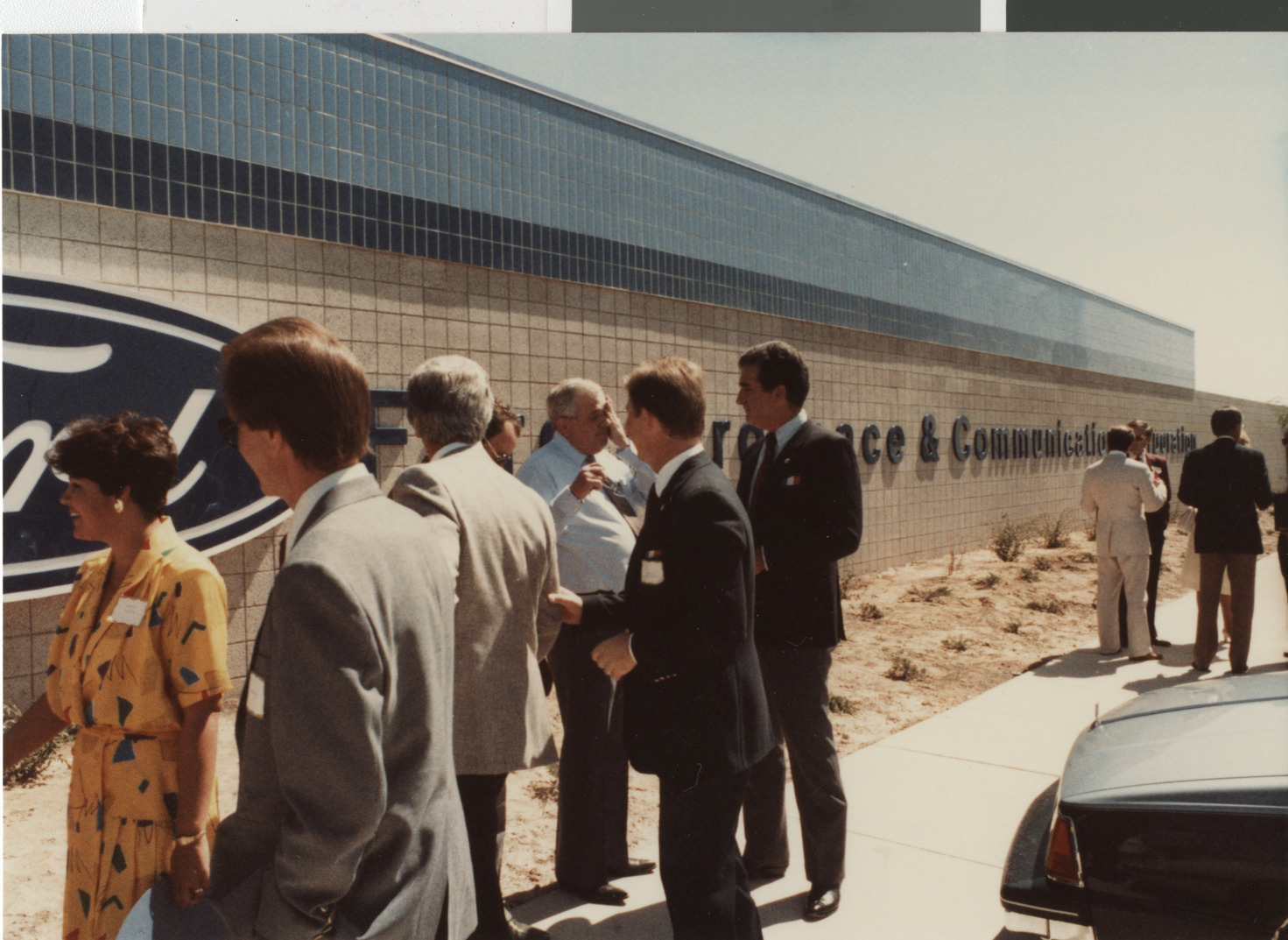 Photograph of Ron Lurie at a ribbon cutting at a Ford Motor Company facility, circa 1978