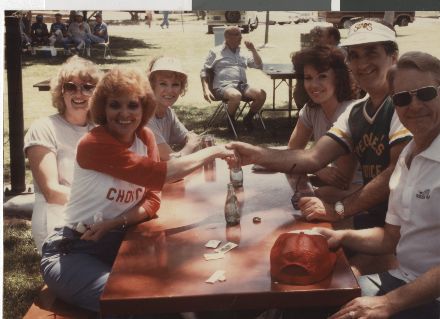 Photograph of Ron Lurie at a picnic table