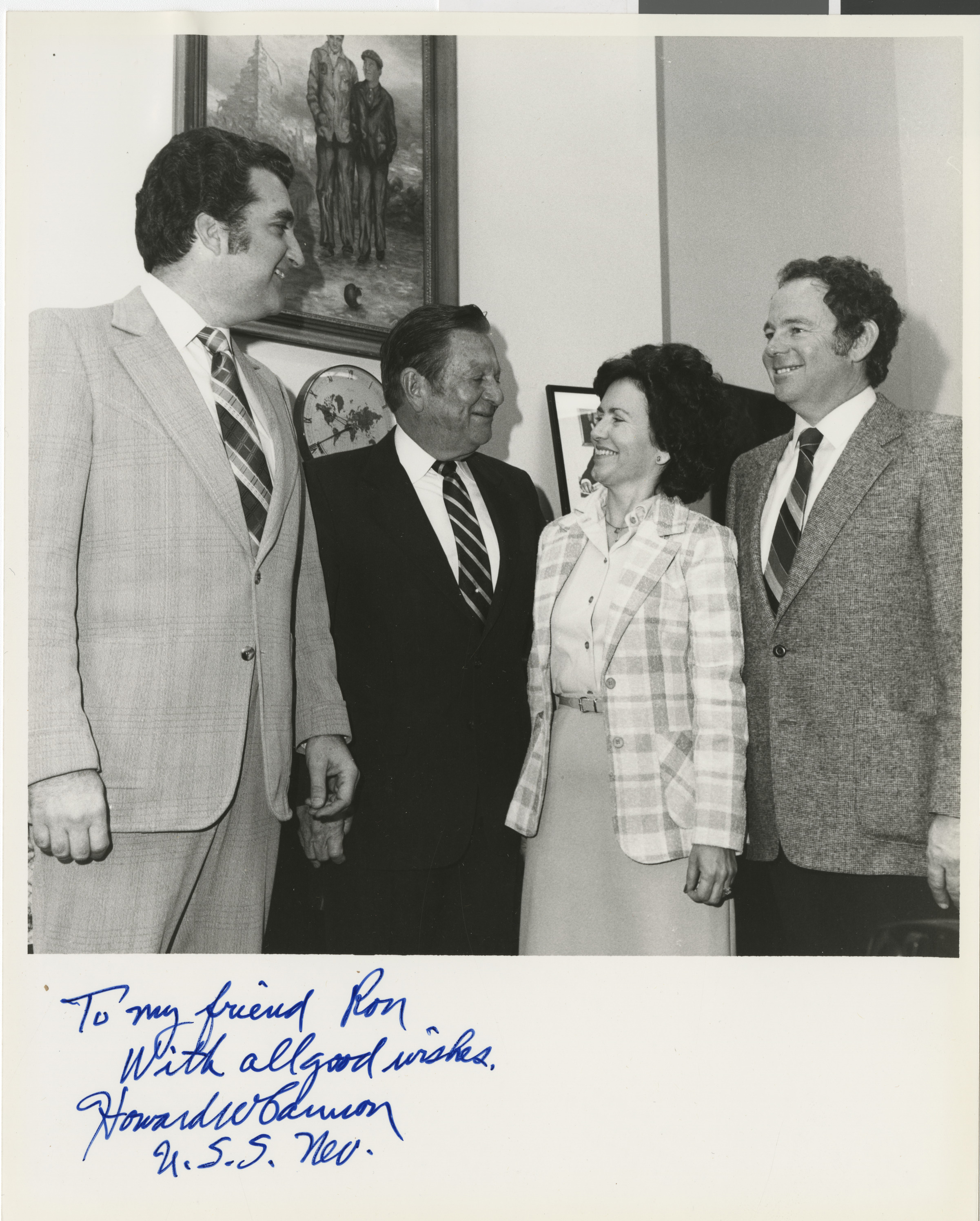 Photograph of Ron Lurie with Senator Howard Cannon, 1981