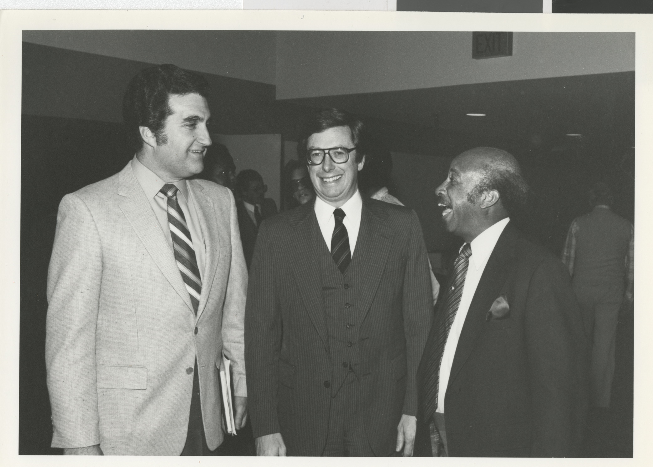 Photograph of Ron Lurie, Governor Bob List and Theron Goynes