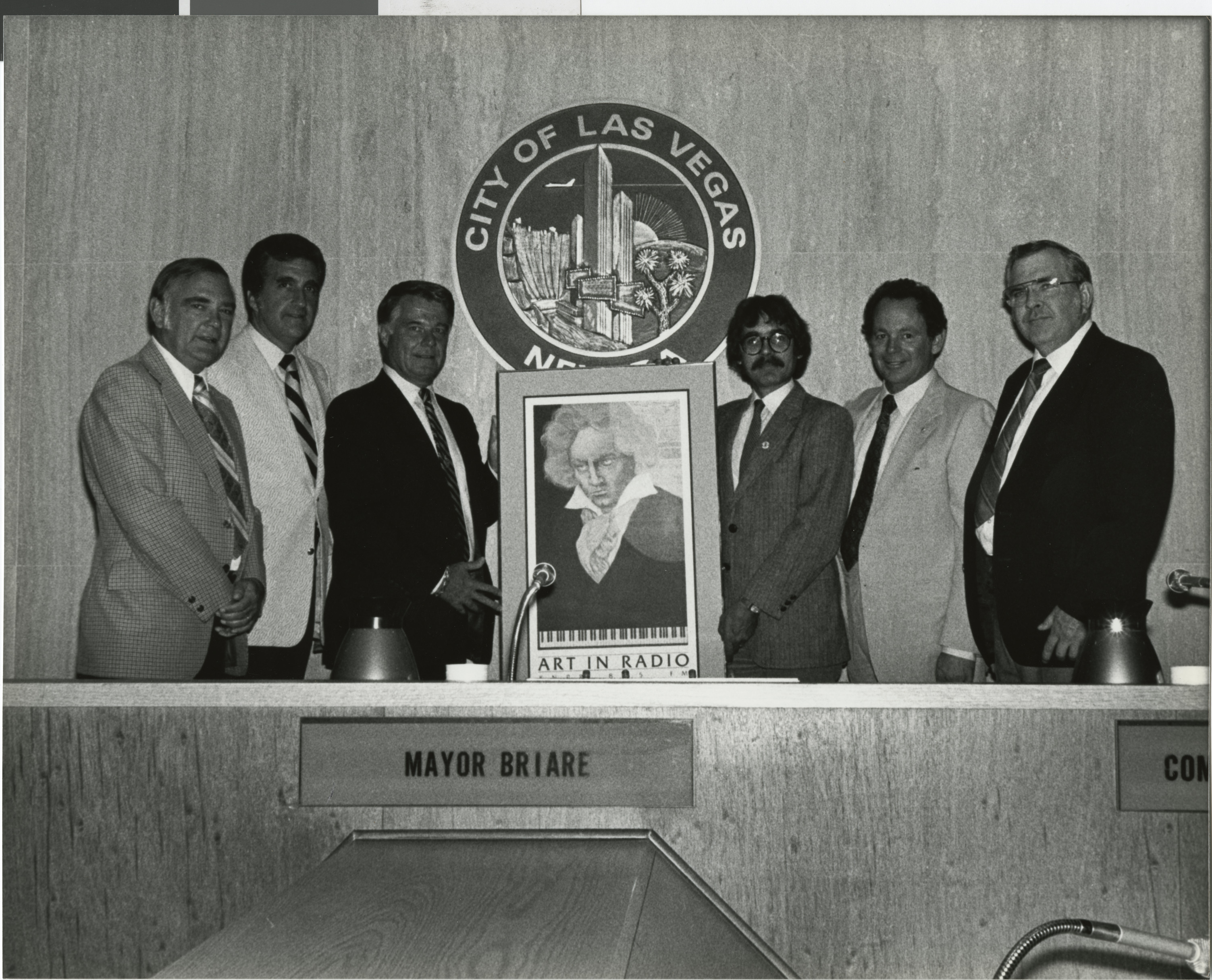 Photograph of KNPR Public Radio Presentation to City Commission, July 21, 1982