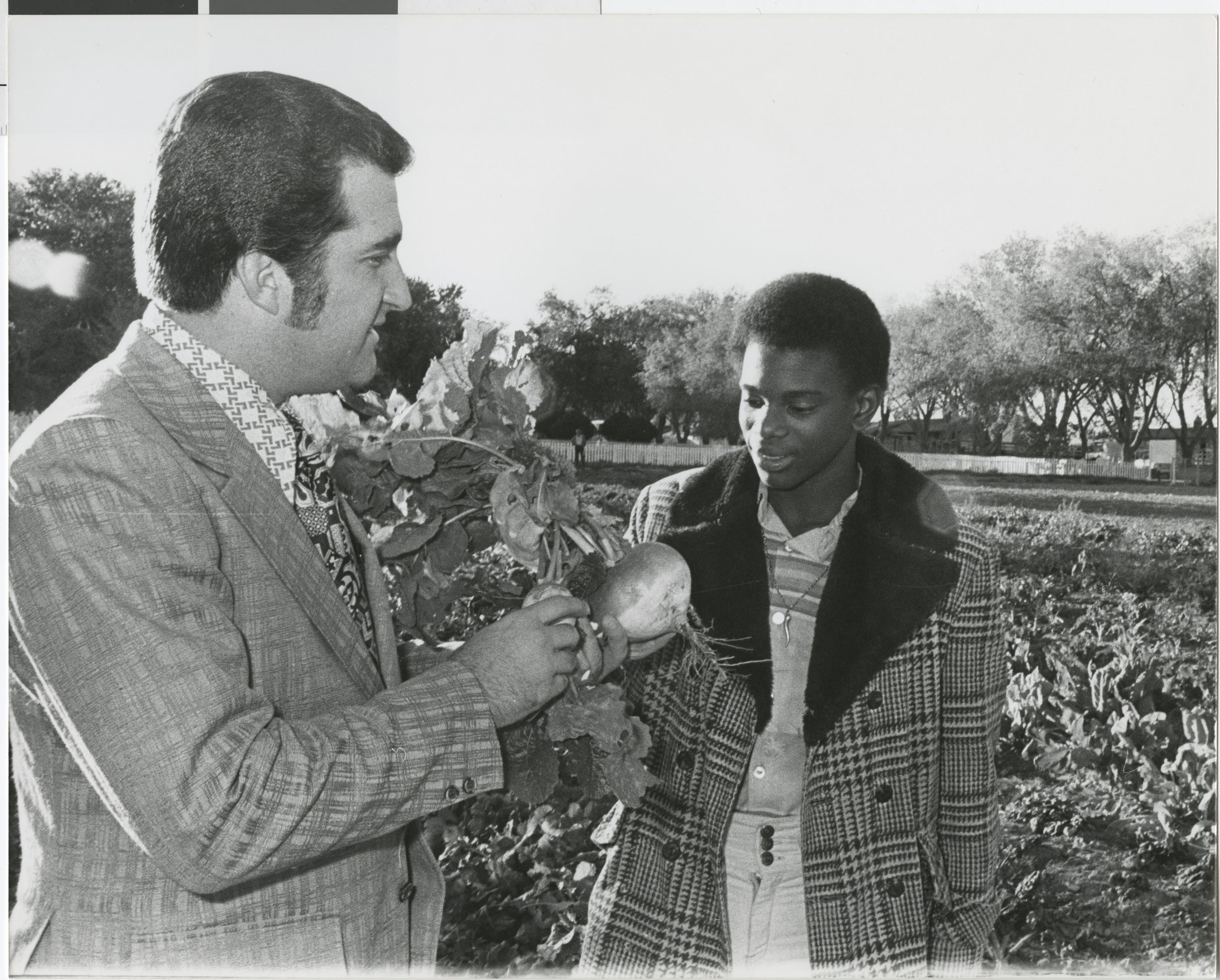 Photograph of Ron Lurie at a community garden
