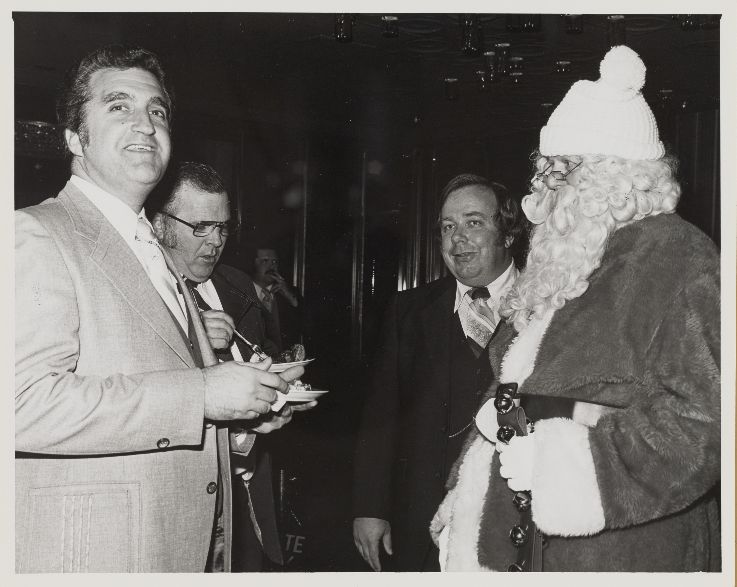 Photograph of Ron Lurie with Santa