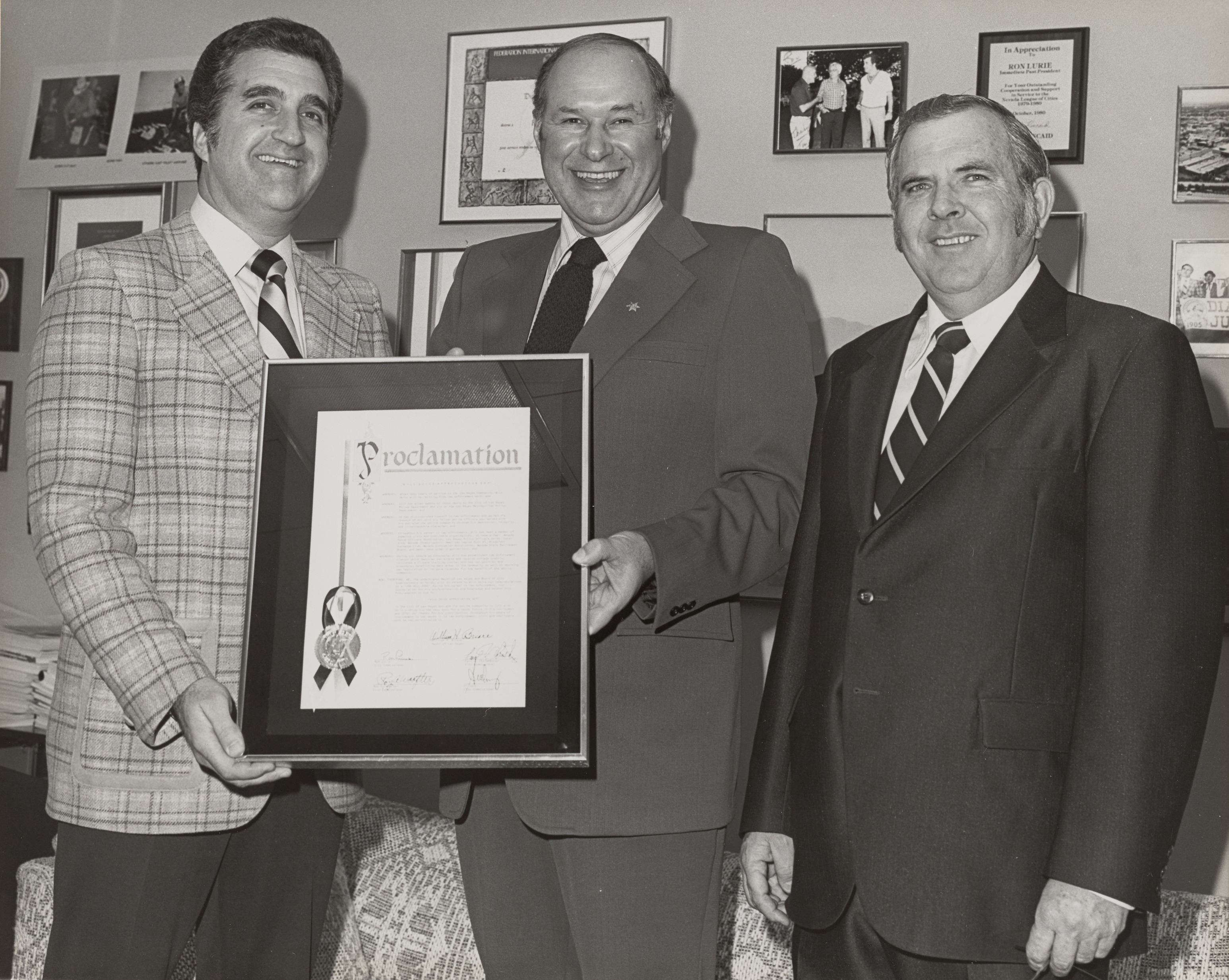 Photograph of Ron Lurie giving Proclamation