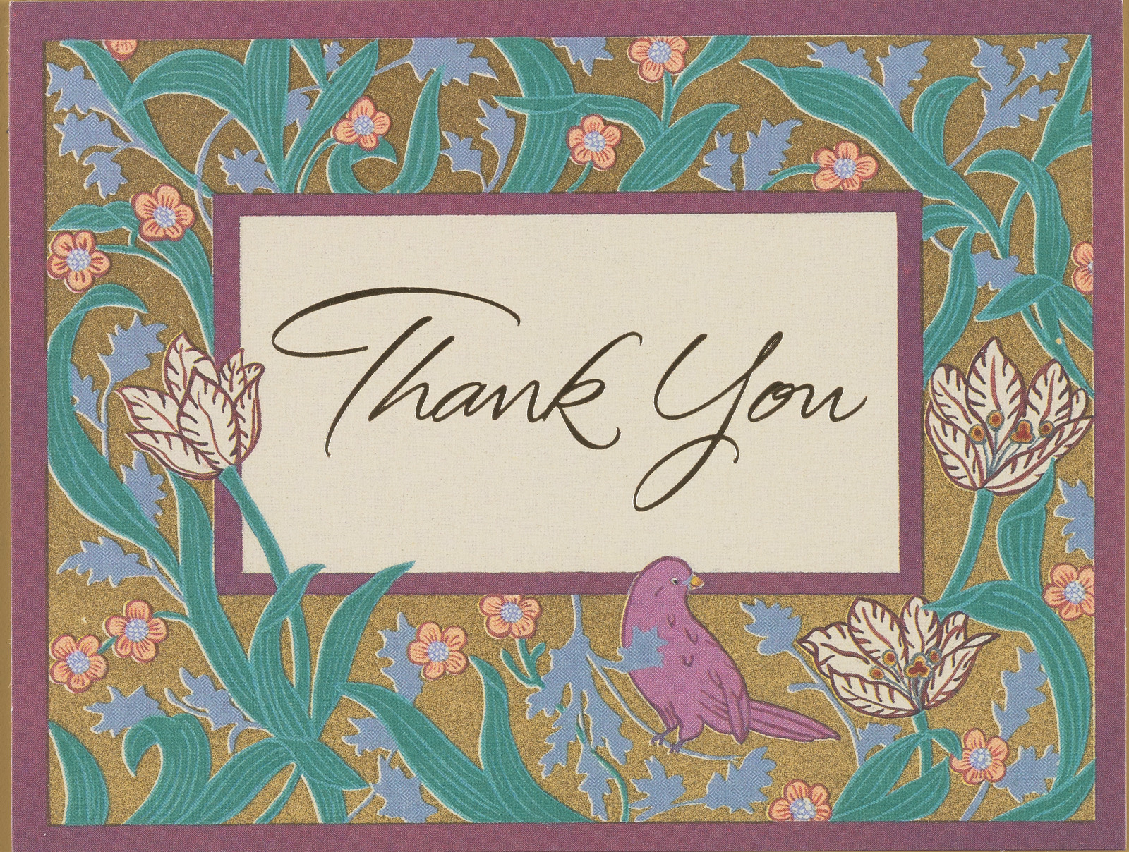 Thank you note to Ron Lurie from Michele Saxter, front