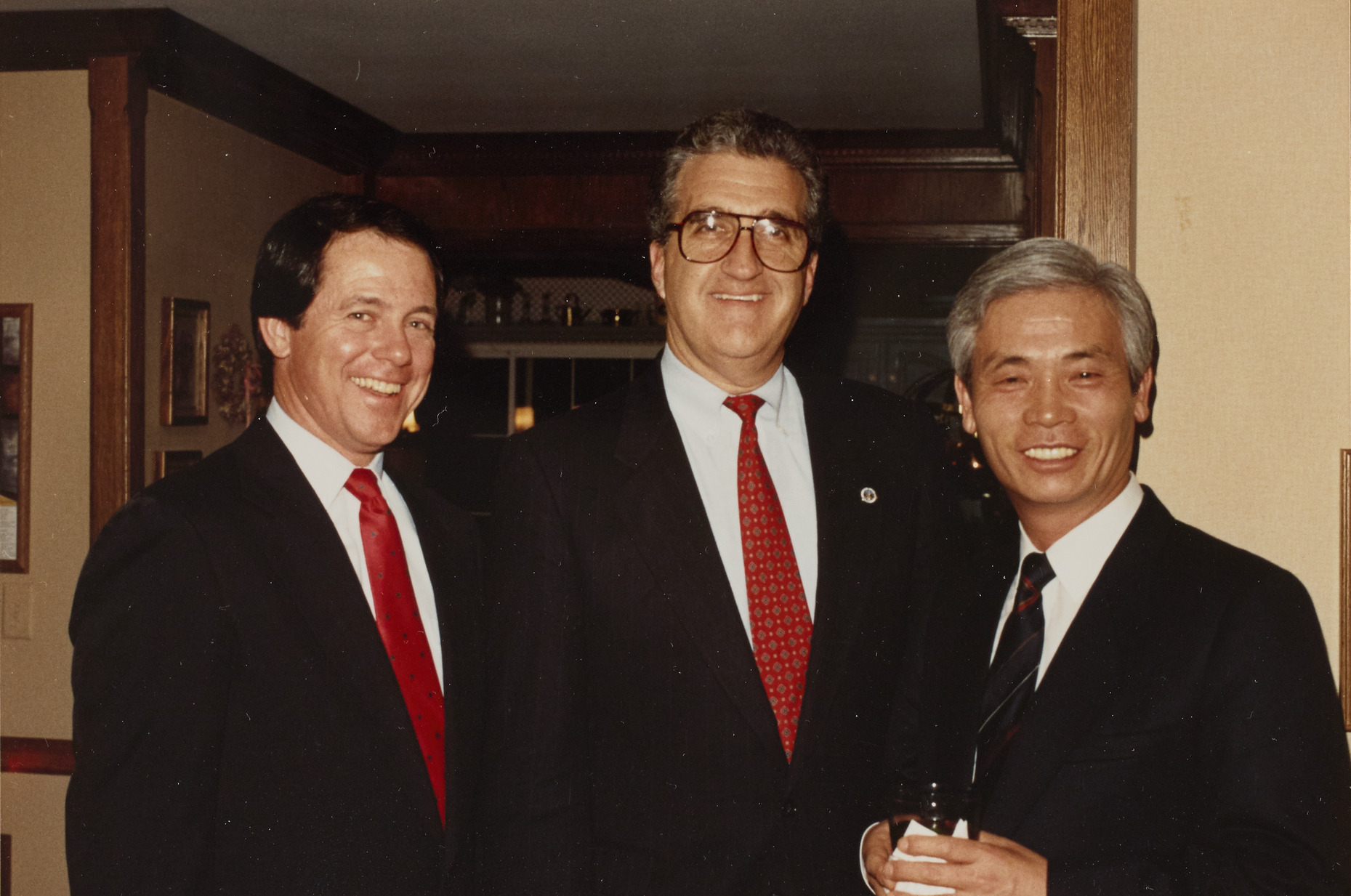Photograph of Ron Lurie with unidentified men