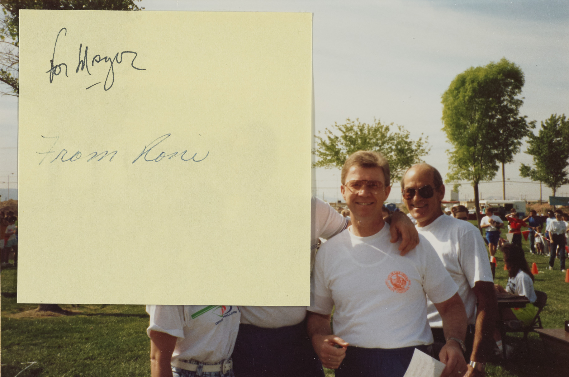 Photograph of Ron Lurie at obstacle course event