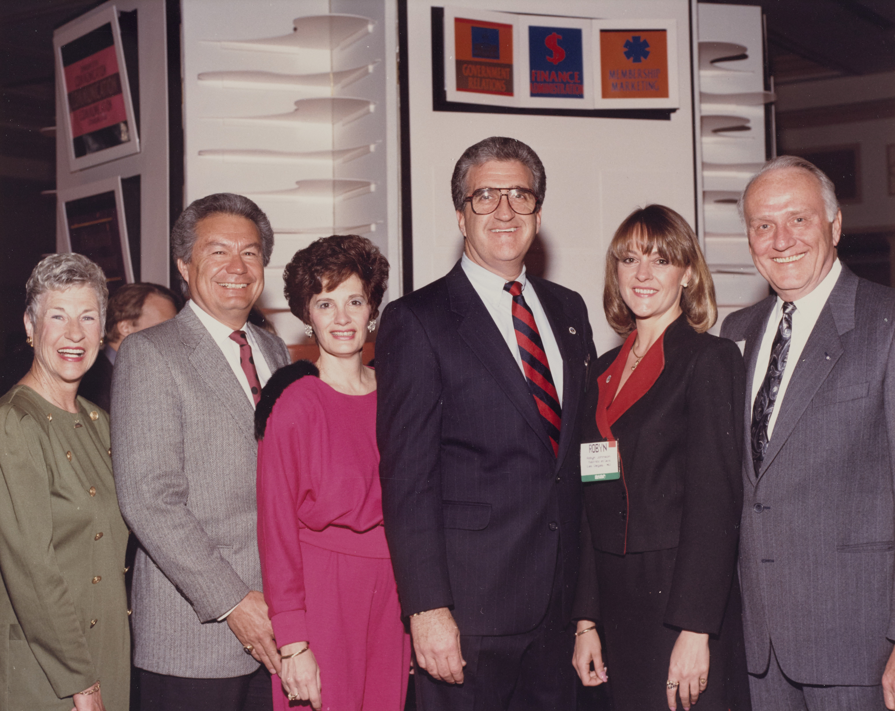 Photograph of Ron Lurie and others at ASAE Convention, Washington, D.C., 1990