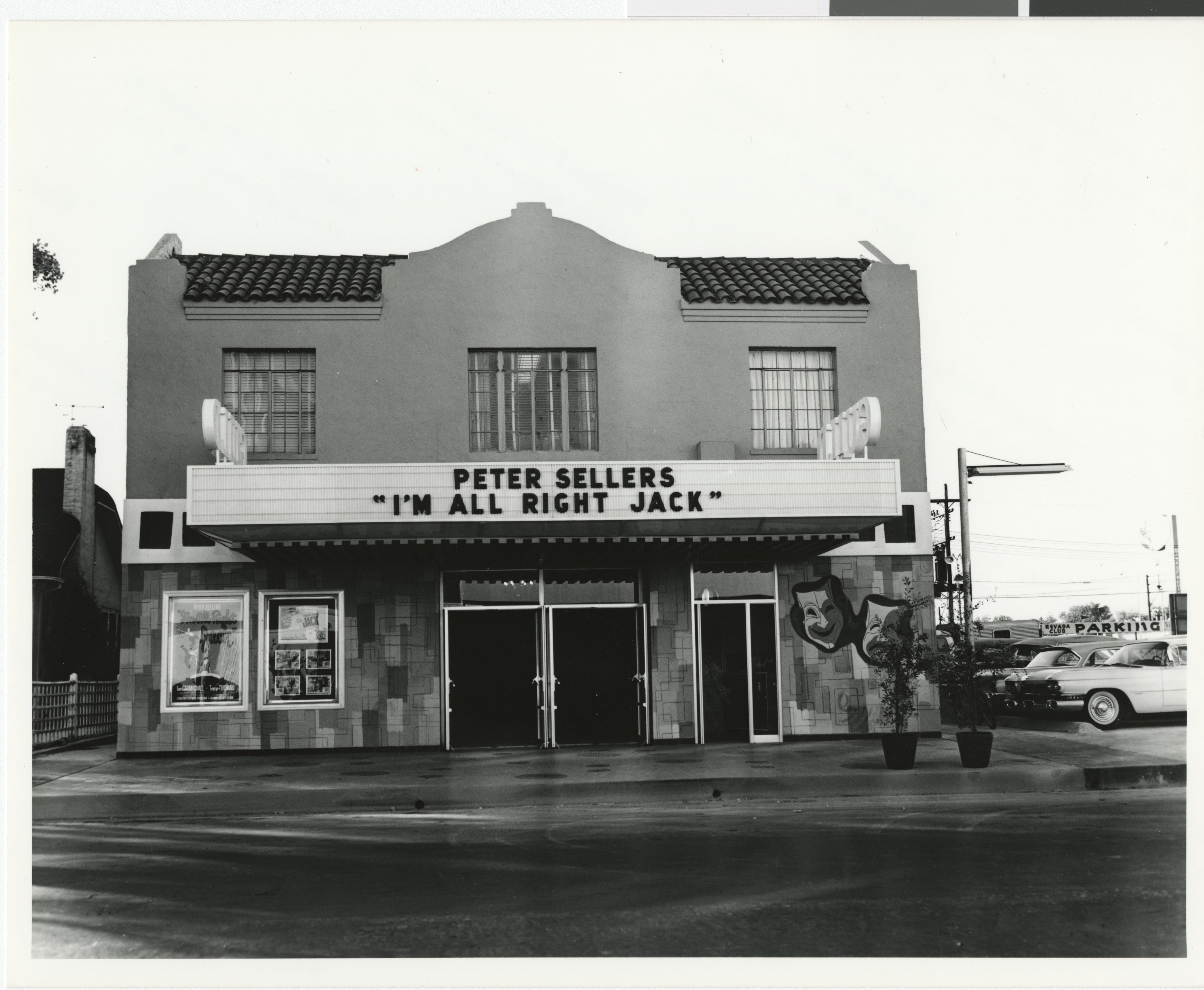 Photograph of exterior of the Guild Theater during presentation of I'm All Right Jack