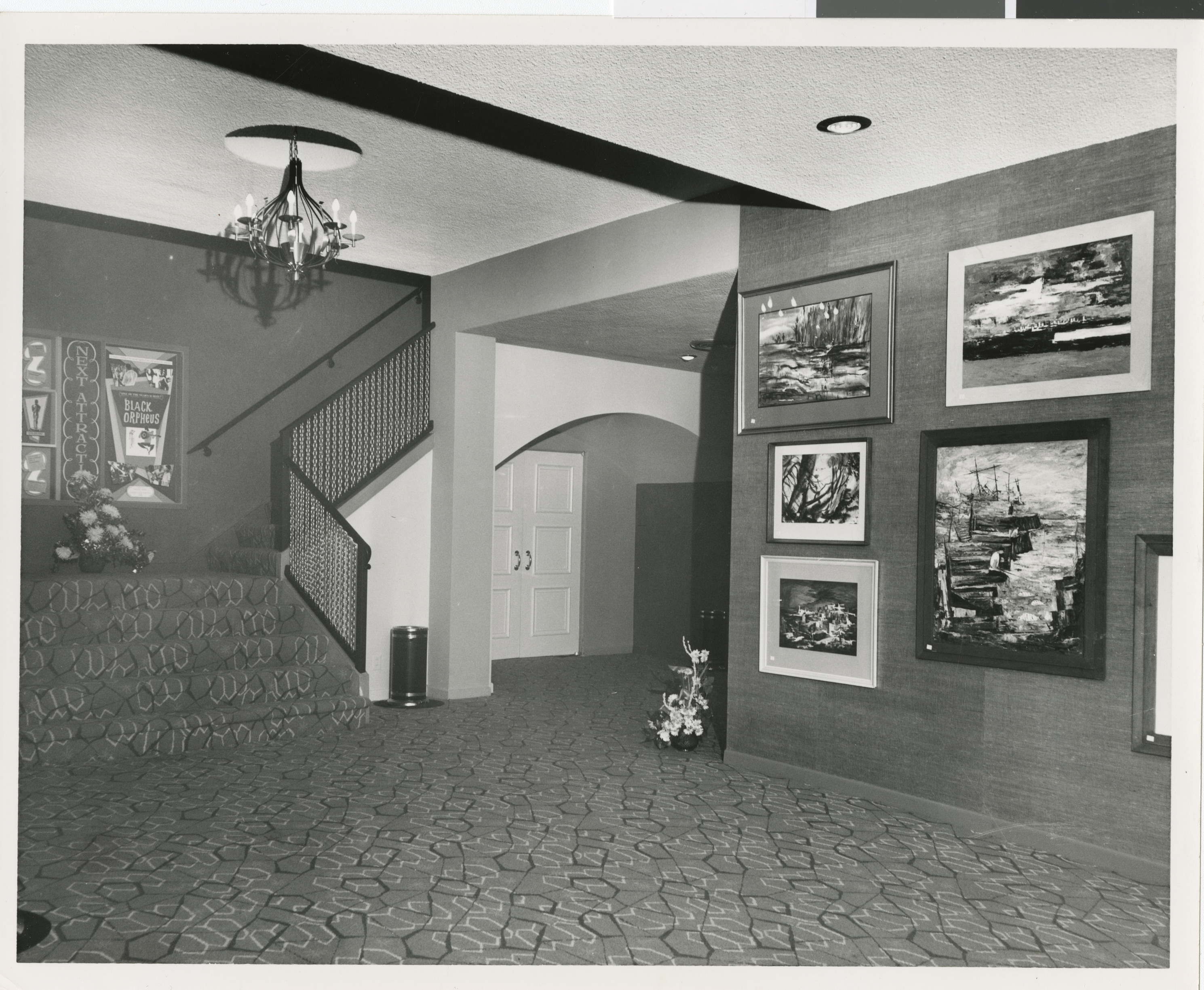 Photograph of interior of Guild Theater lobby