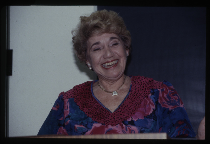 Transparency slide of the dedication of the Lloyd Katz Honors Lounge at UNLV Library