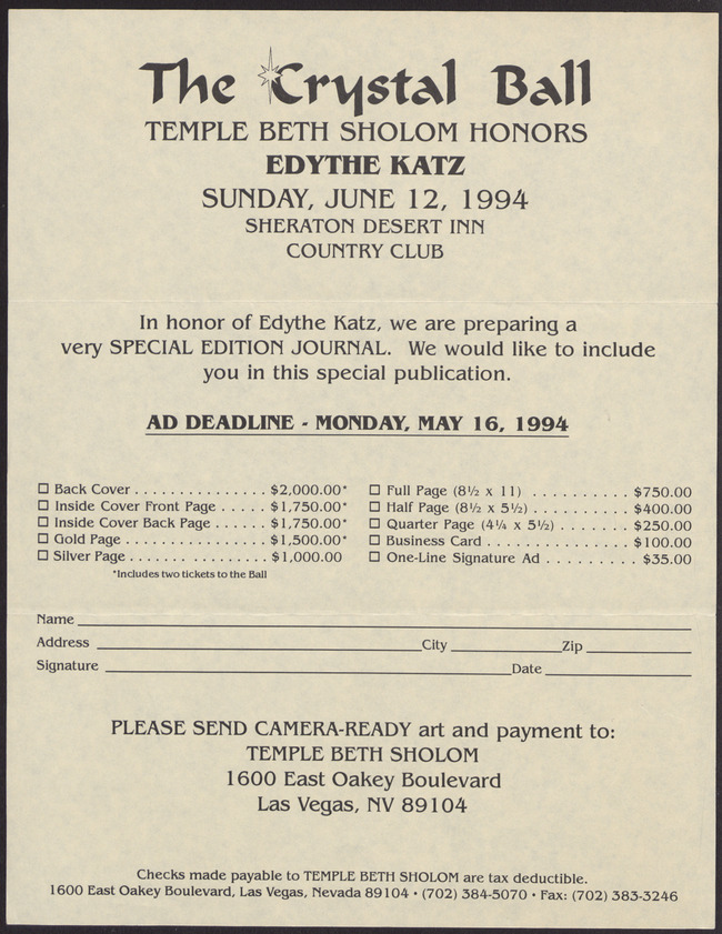 Letter from Allen Brewster, Sandy Mallin, and Arlene Brut to congregants of Temple Beth Sholom, March 1994, page 2