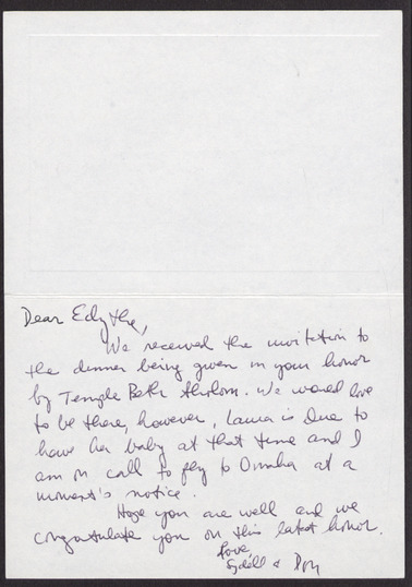 Card from Sydell and Donald Rappaport to Edythe Katz (Las Vegas, Nev.), no date, inside