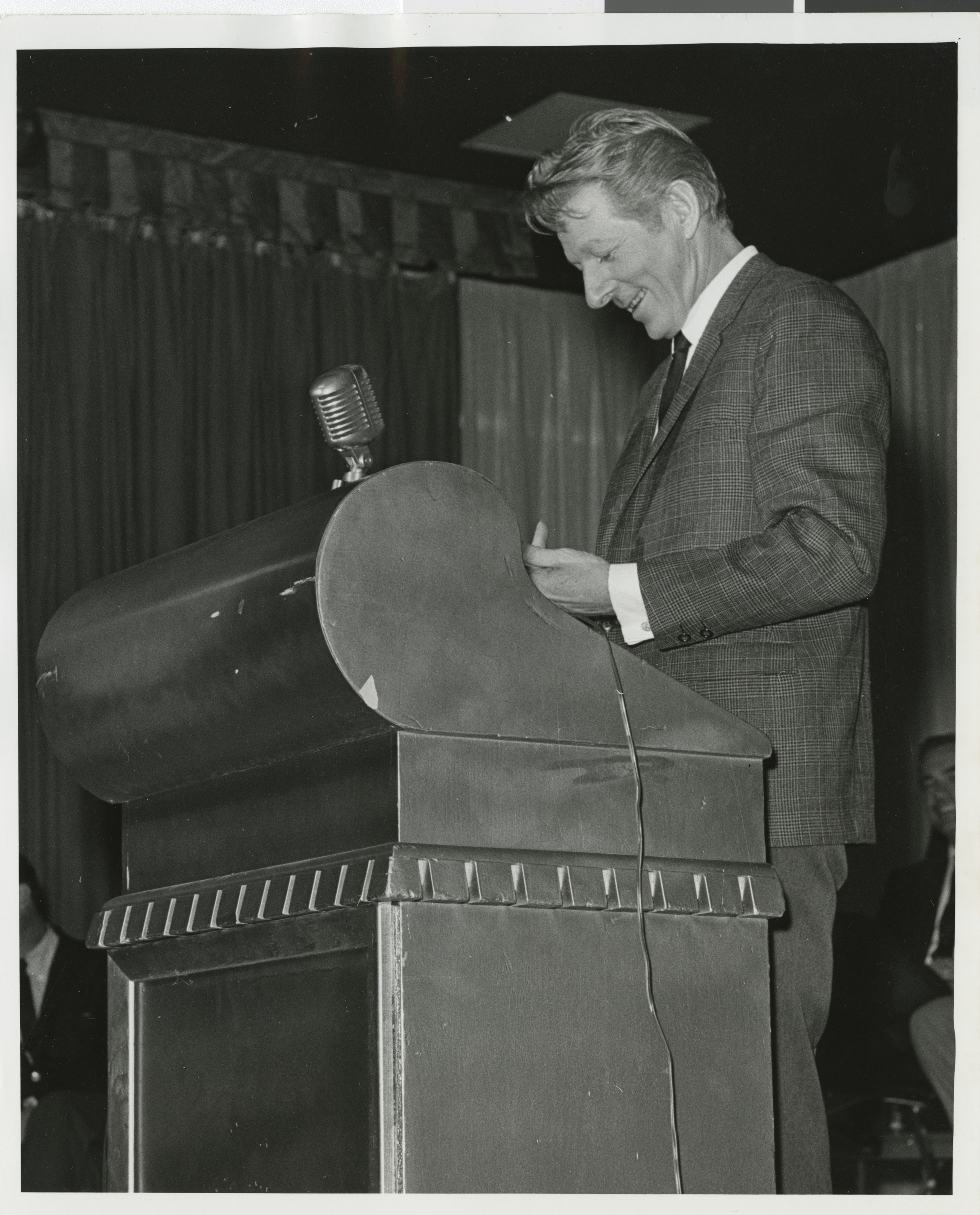 Photograph of peace rally speaker