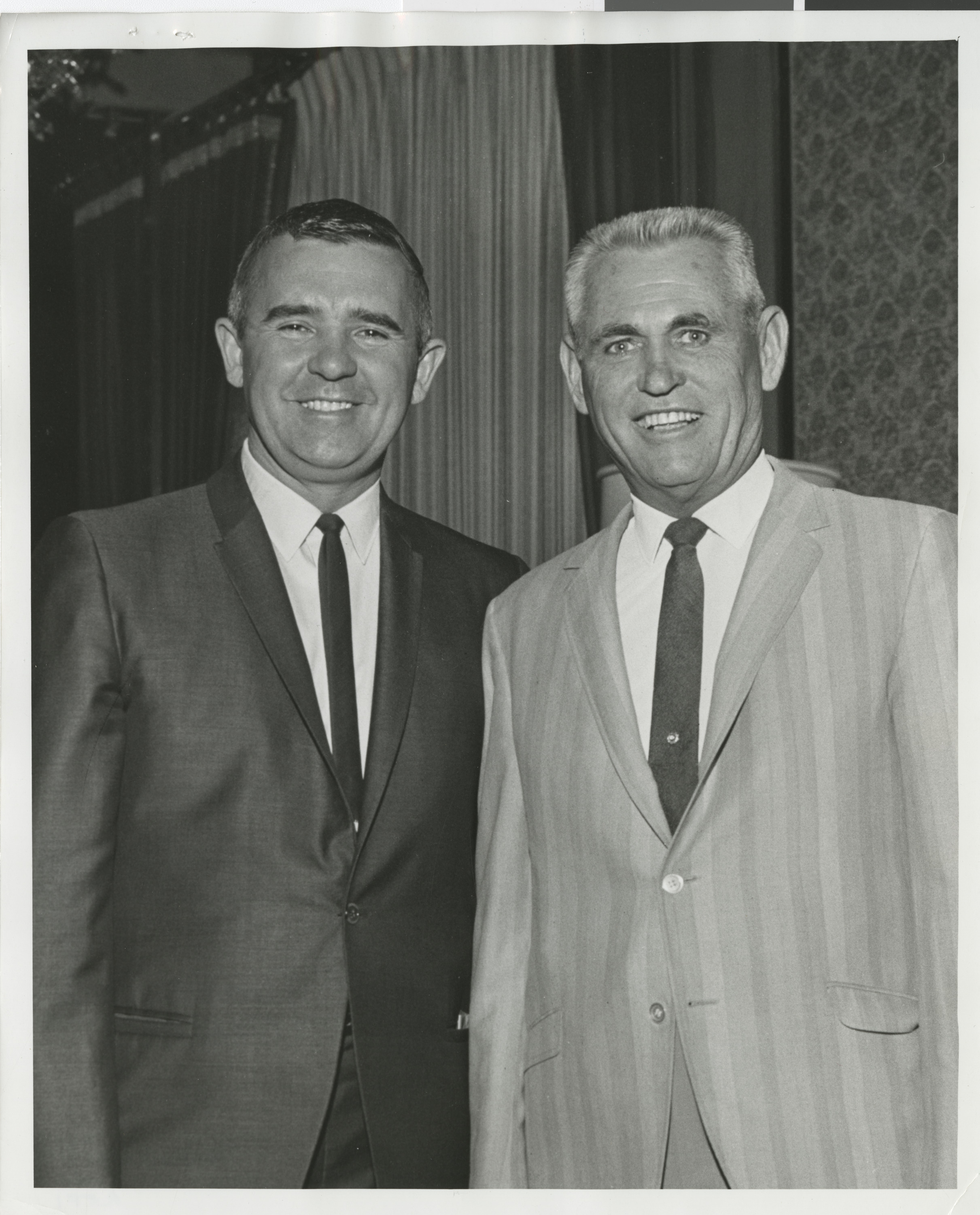 Photograph of Governor Paul Laxalt and Mayor Oran Gragson at the Israel Peace Rally, June 12, 1967