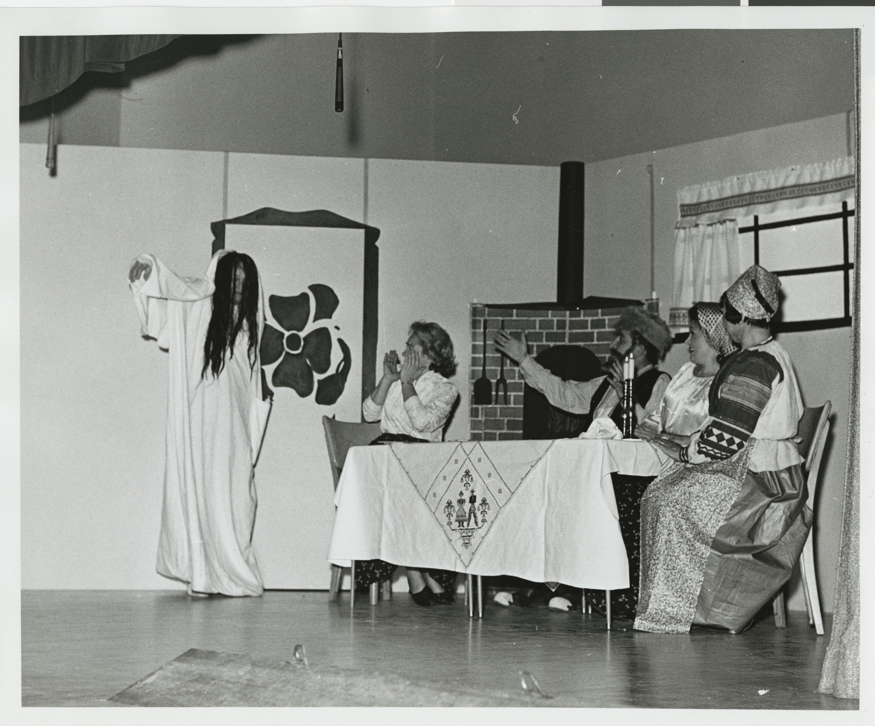 Photograph of Mrs. Carl Cohen birthday party, January 15, 1967, Stage performance