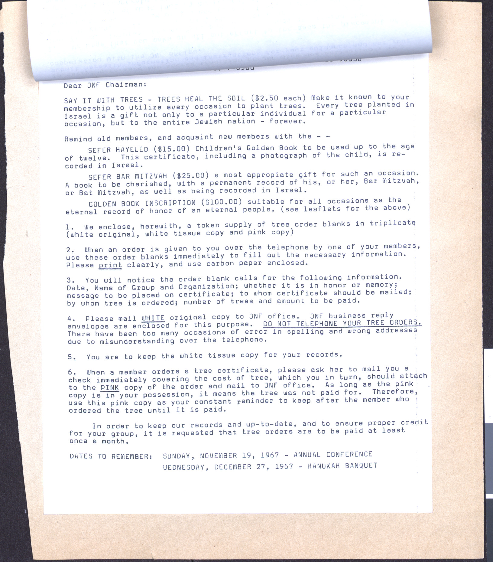 Letter from Fred Kahan and Milan Roven to Blue Box Chairman, Los Angeles Jewish National Fund, 1967, page 2