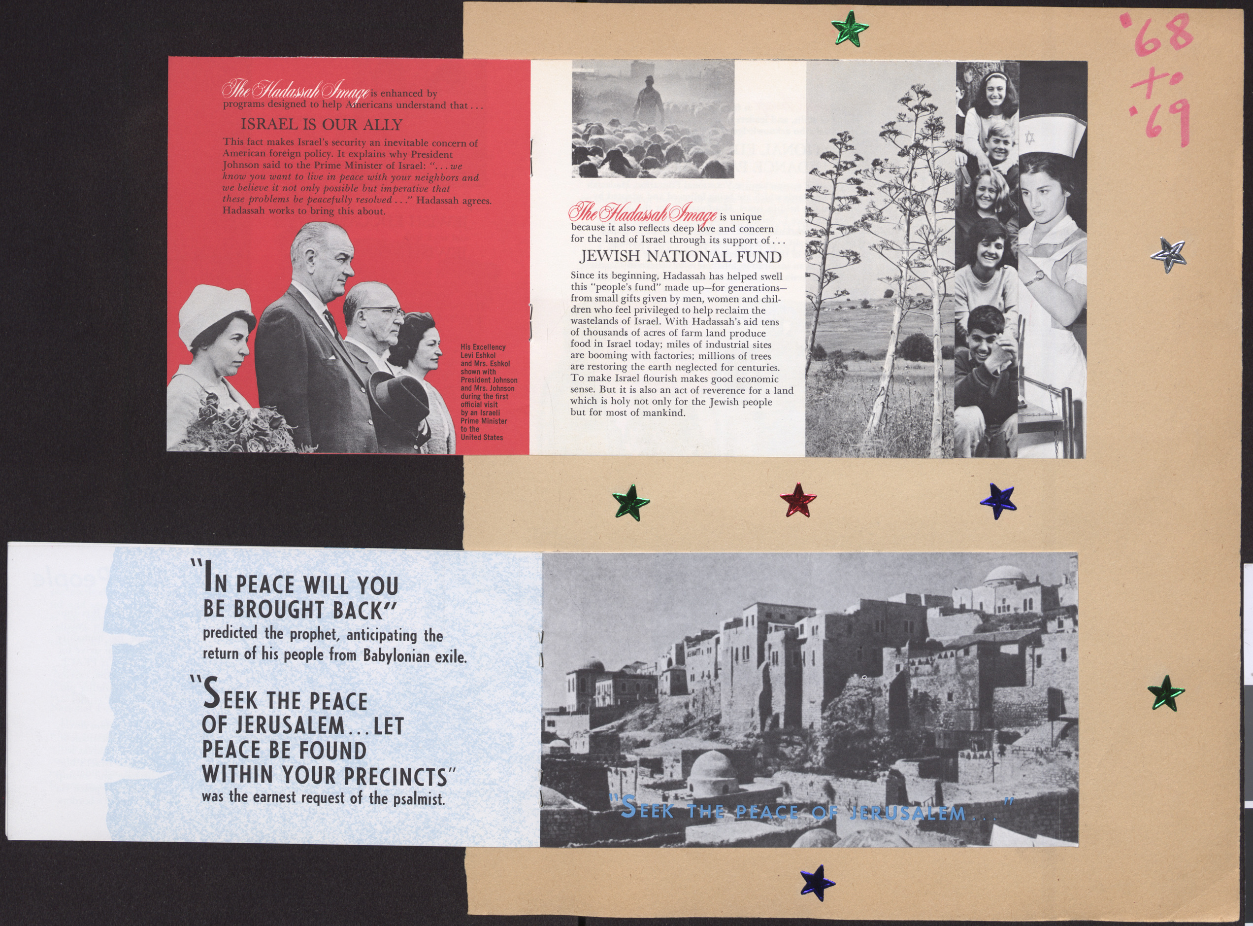 Pamphlets, The Hadassah Image, pages 4-5, and Be a Builder for Peace Jewish National Fund, pages 4-5