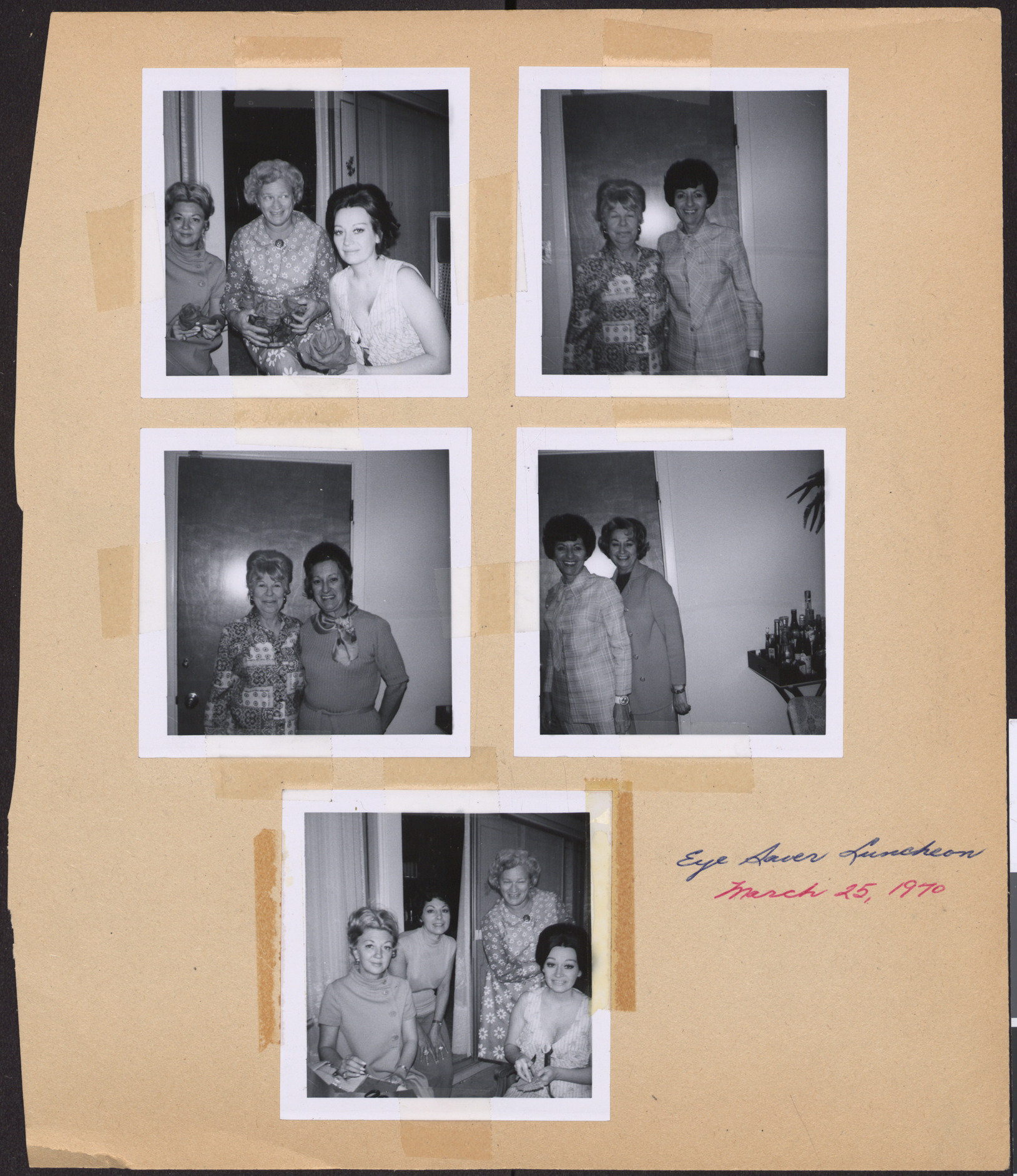 Photographs of Hadassah Eye Saver Luncheon, March 25, 1970