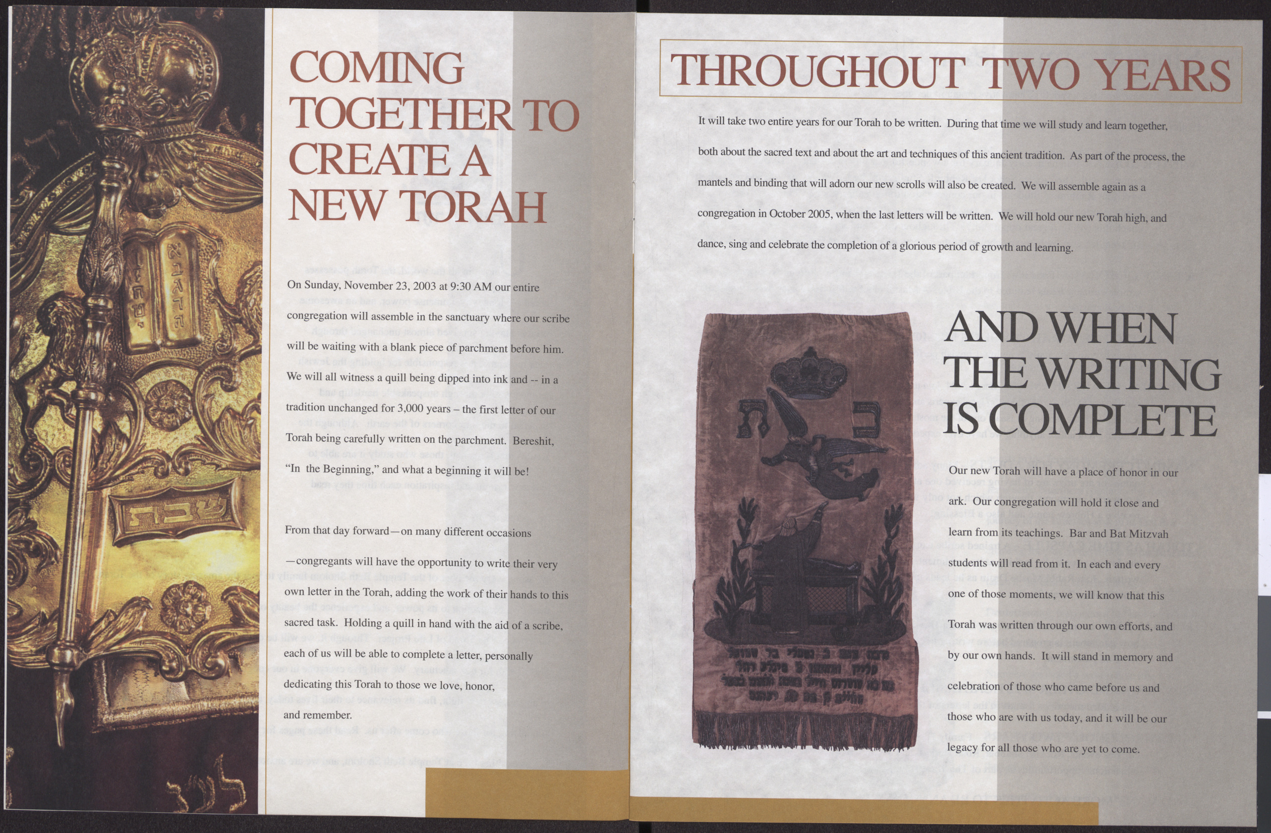 Booklet, Torah of Life, Temple Beth Sholom, pages 2-3