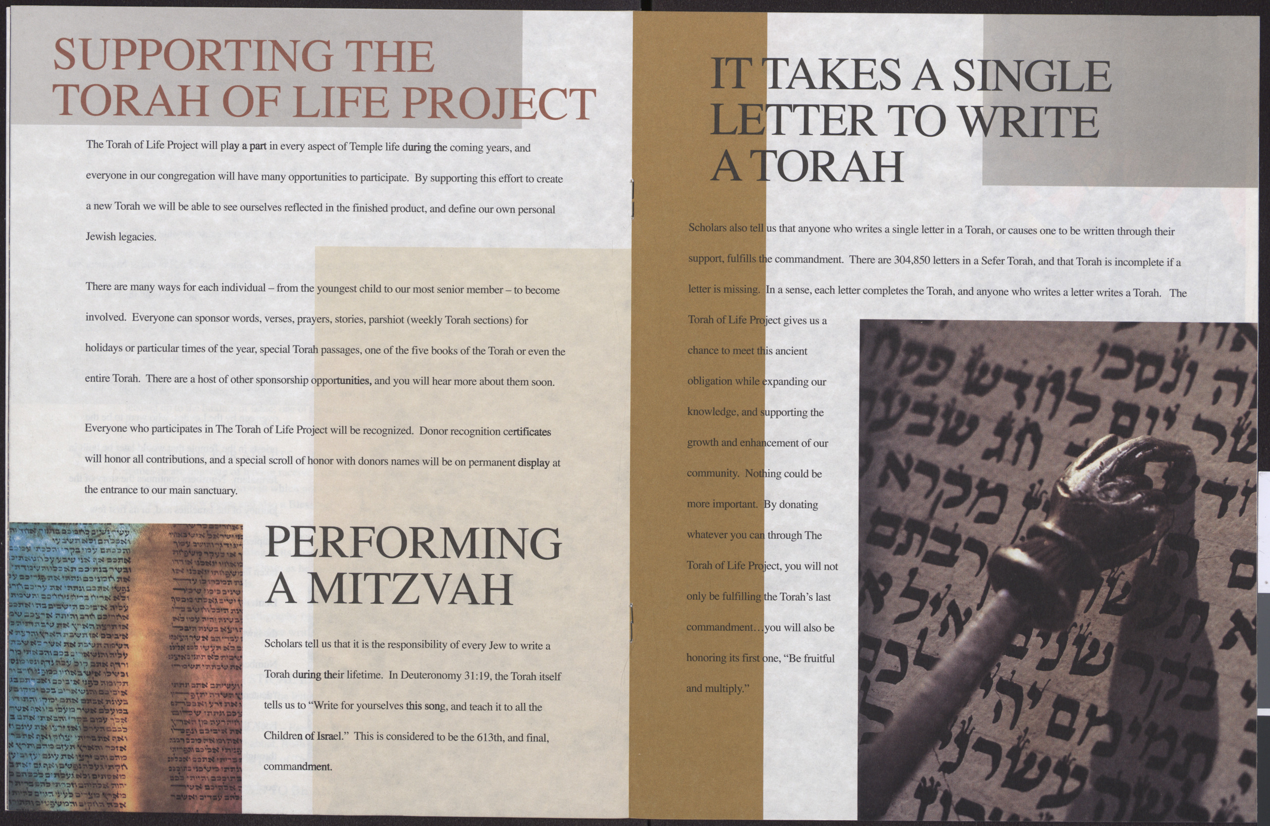 Booklet, Torah of Life, Temple Beth Sholom, pages 6-7