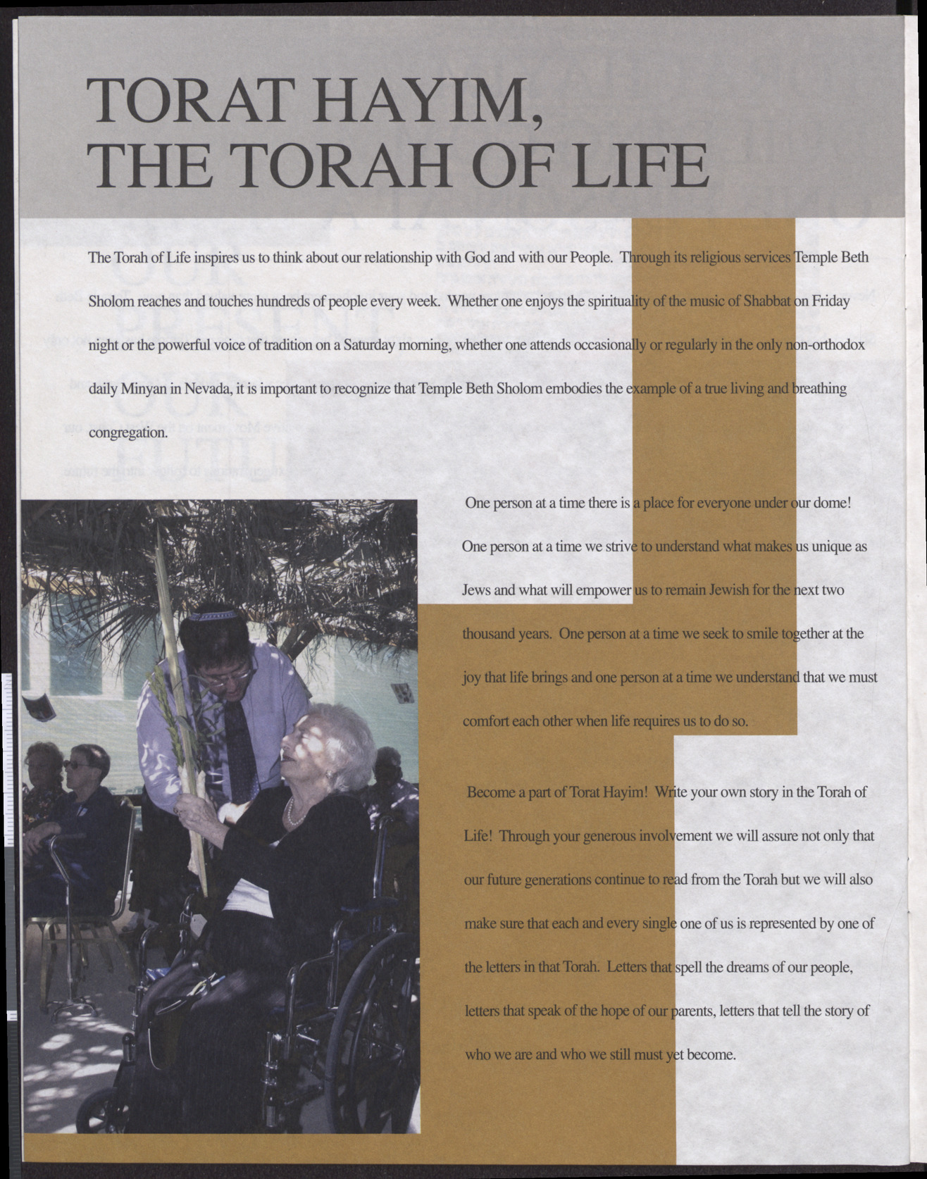 Booklet, Torah of Life, Temple Beth Sholom, pages 12-13