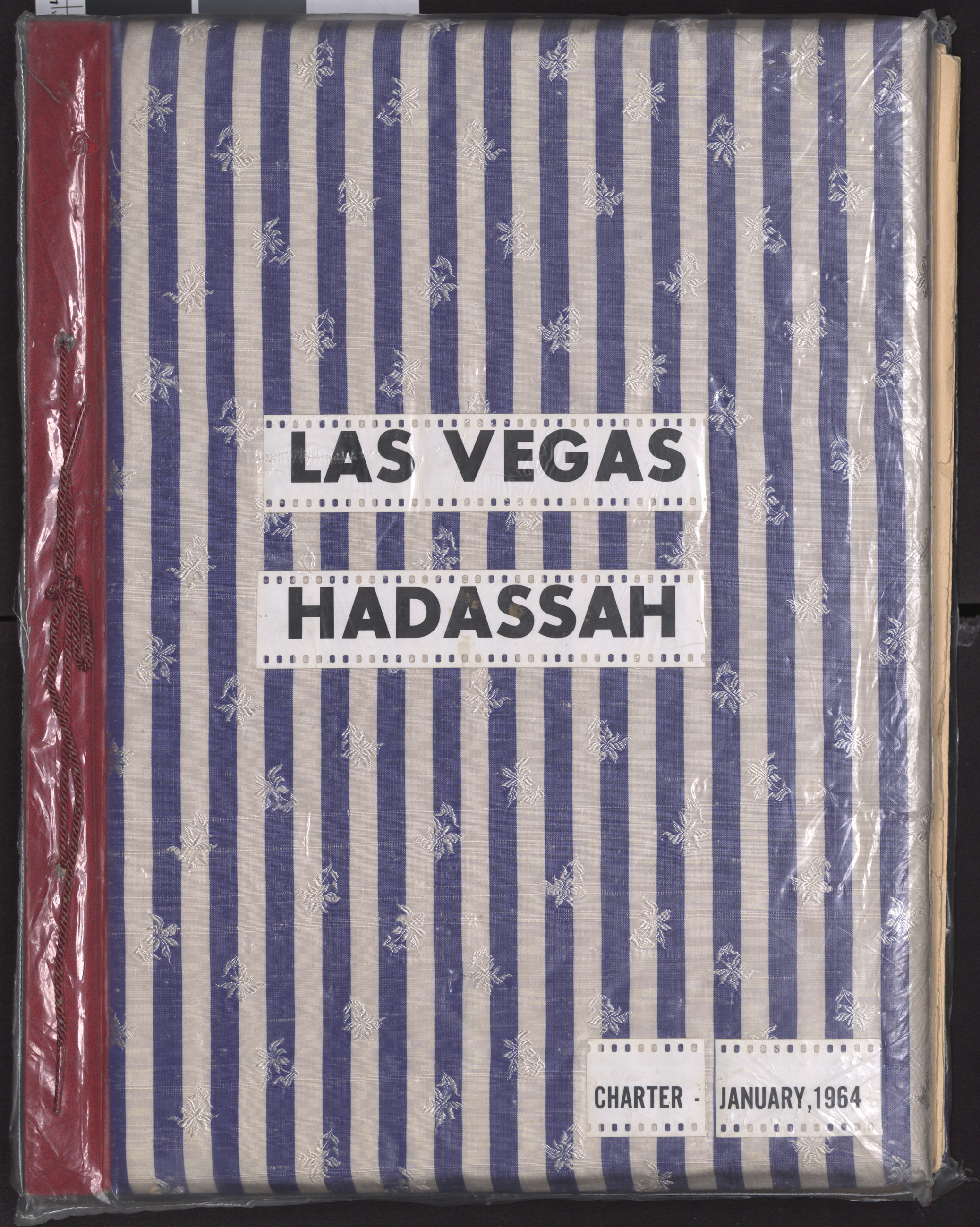 Cover of scrapbook, Las Vegas Hadassah, Charter, January 1964