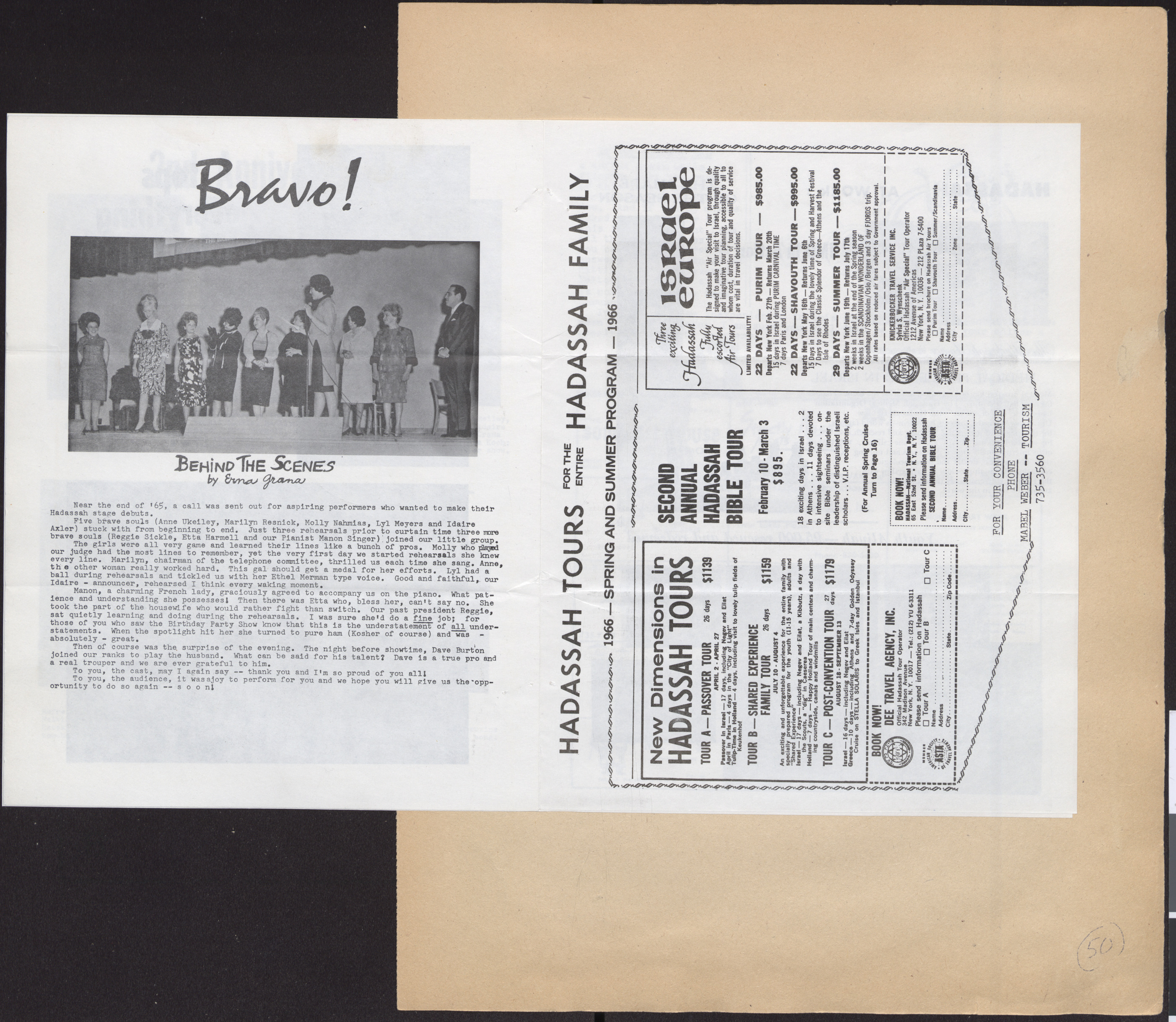 Hadassah Las Vegas Chapter newsletter, January/February 1966, page 6-7