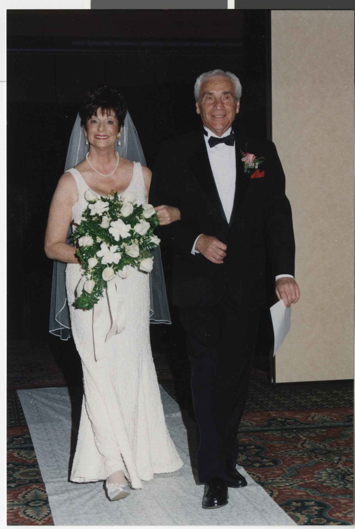 Photograph of Shelley Berkley and Dr. Lawrence Lehrner on their wedding day, 1999