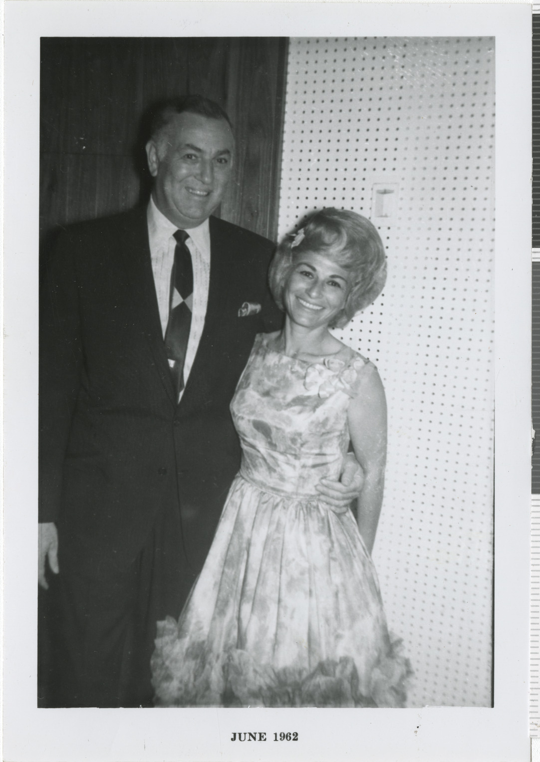 Photograph of Jack Entratter and Eileen Brookman, June 1962