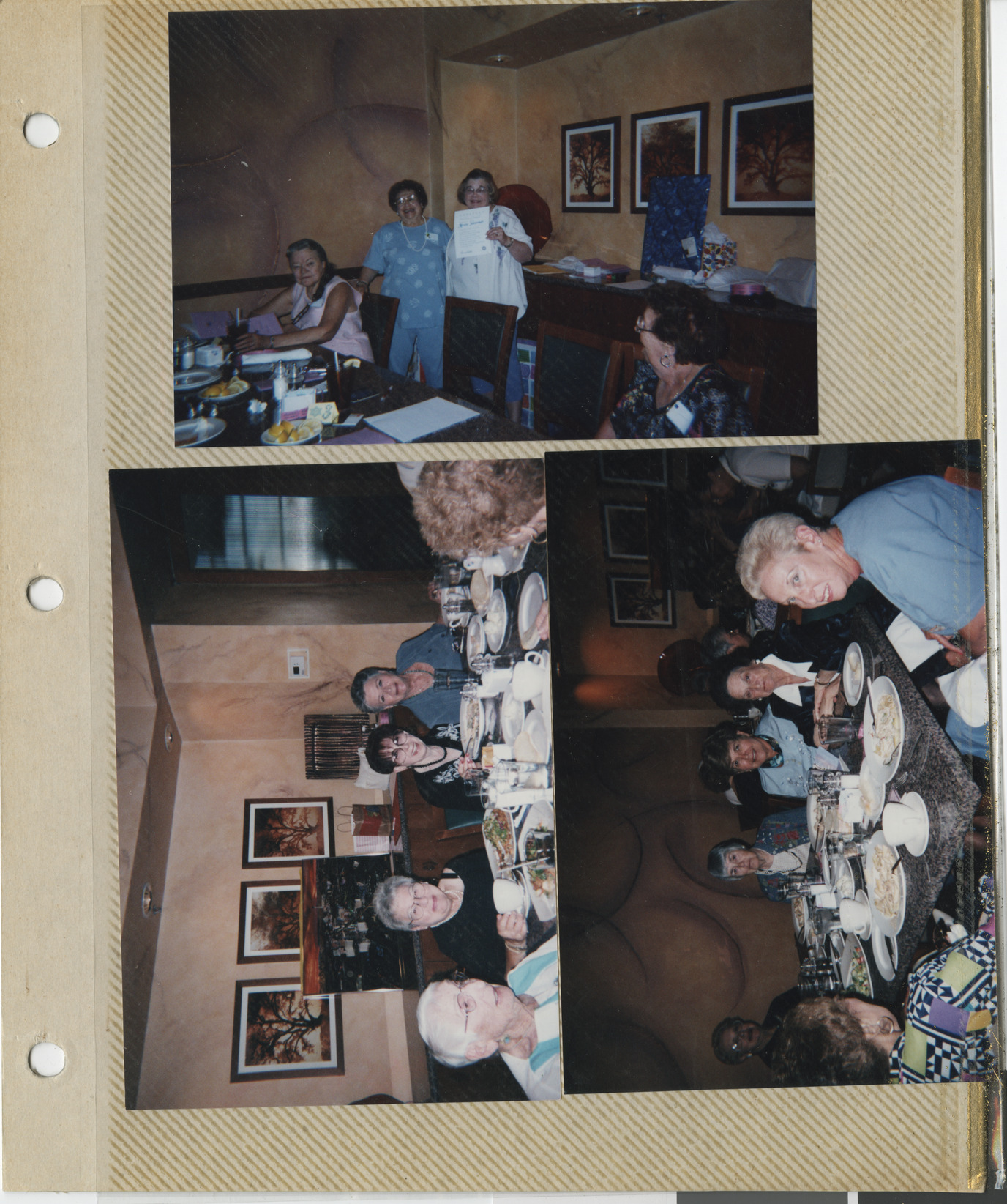 Photographs of the Aviva donor luncheon at Tanya Creek, 2001