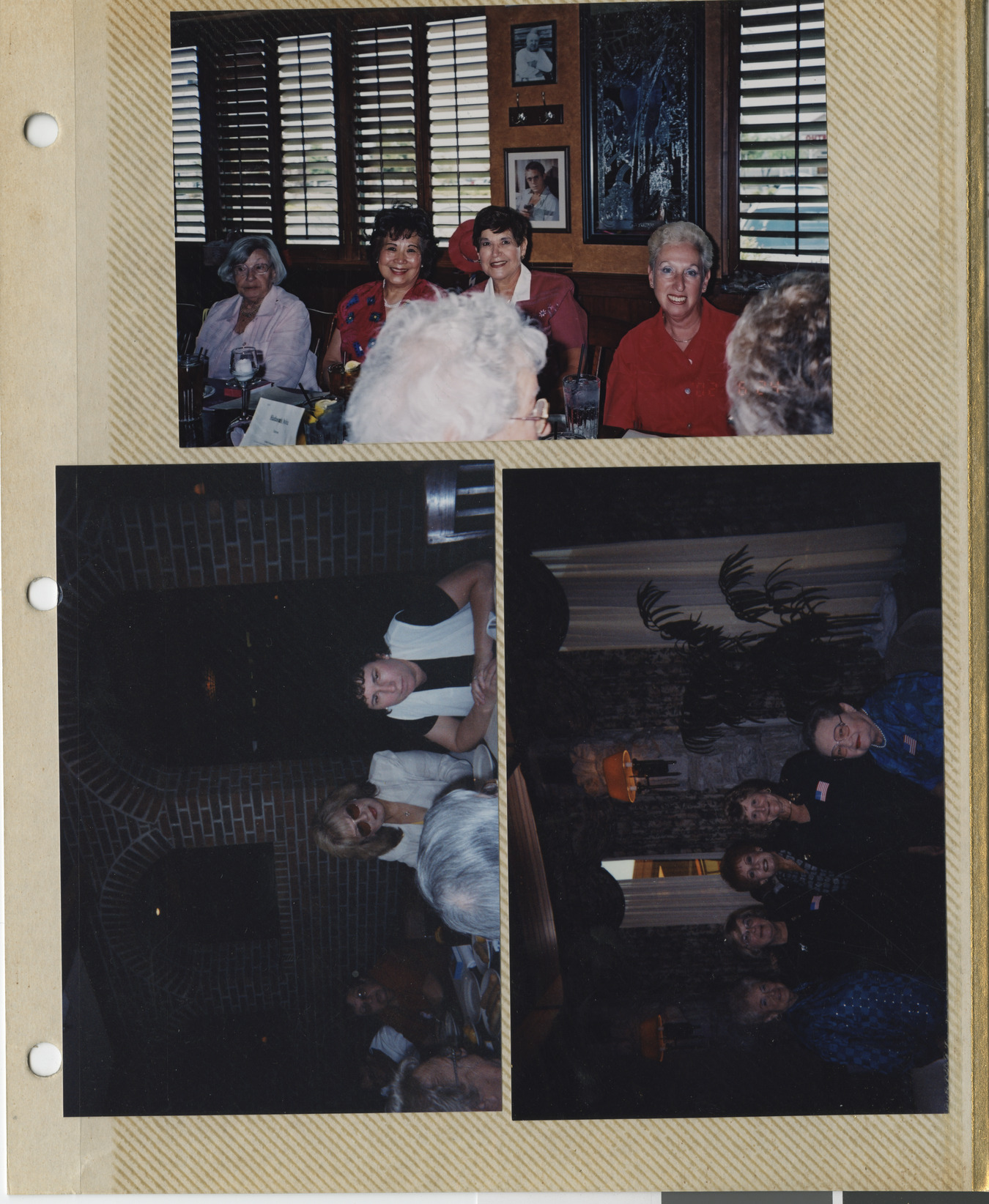 Photographs of the Aviva donor luncheon at Bennigans, 2002