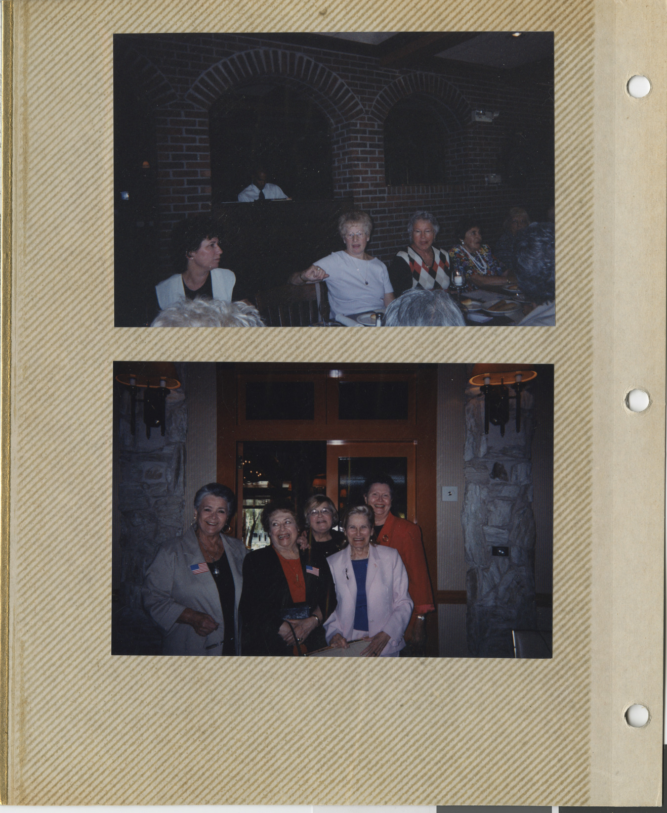 Photographs of the Aviva donor luncheon at Bennigans, 2002
