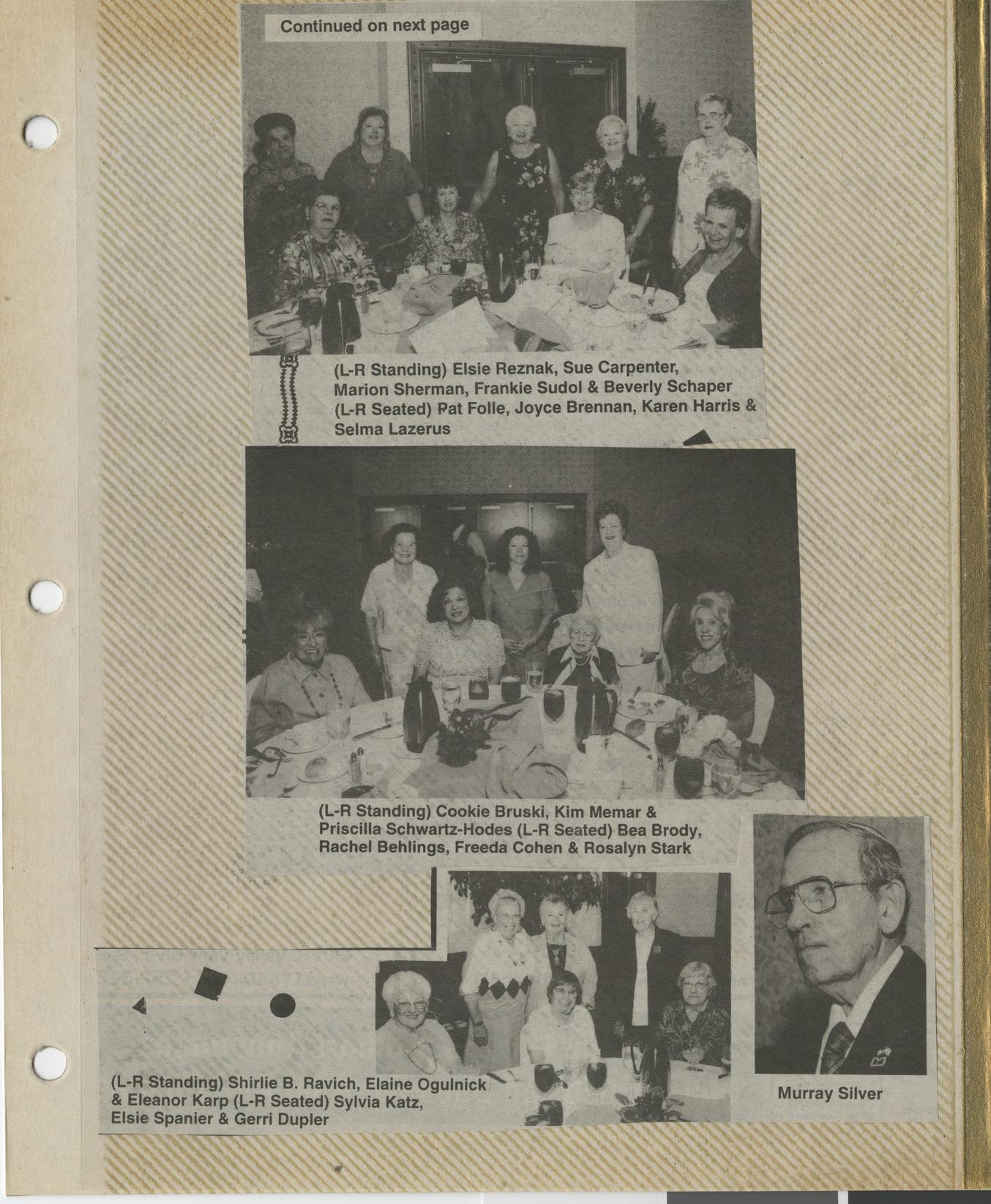 Newspaper clipping for Hadassah event, publication and date unknown