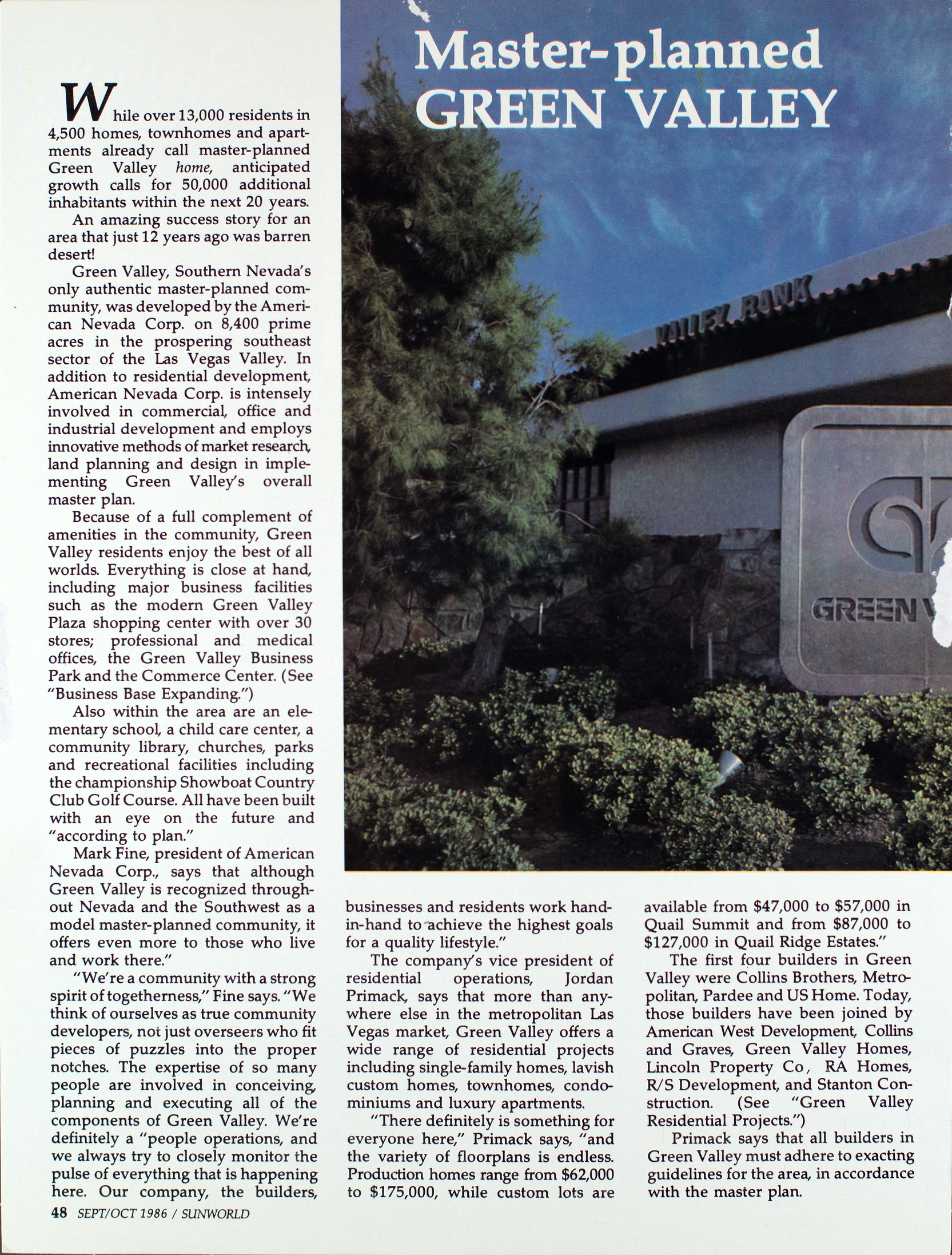 Clipping, Master-planned Green Valley, Sunworld, September-October 1986