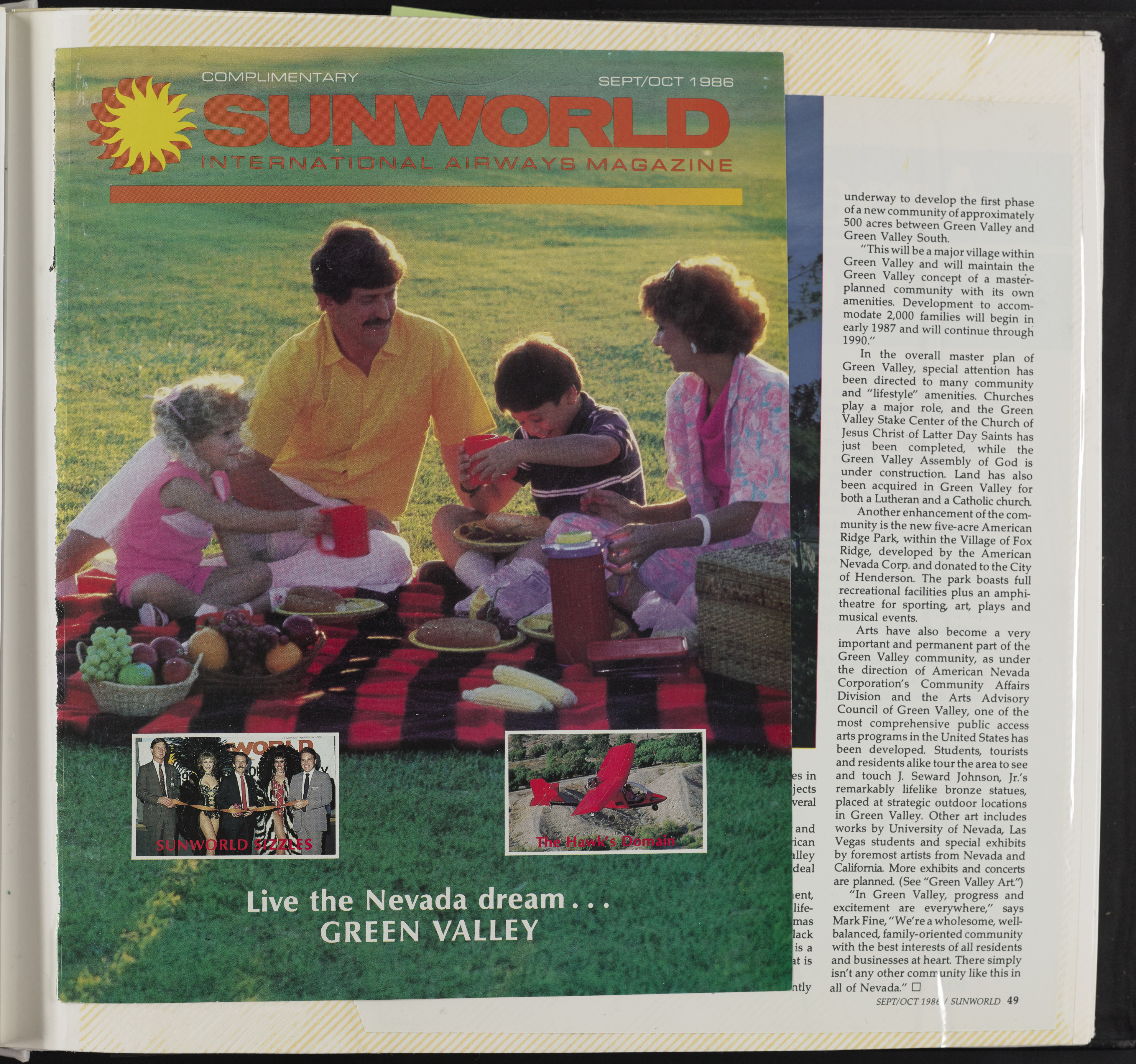 Magazine, Sunworld: Live the Nevada Dream... Green Valley, September/October 1986