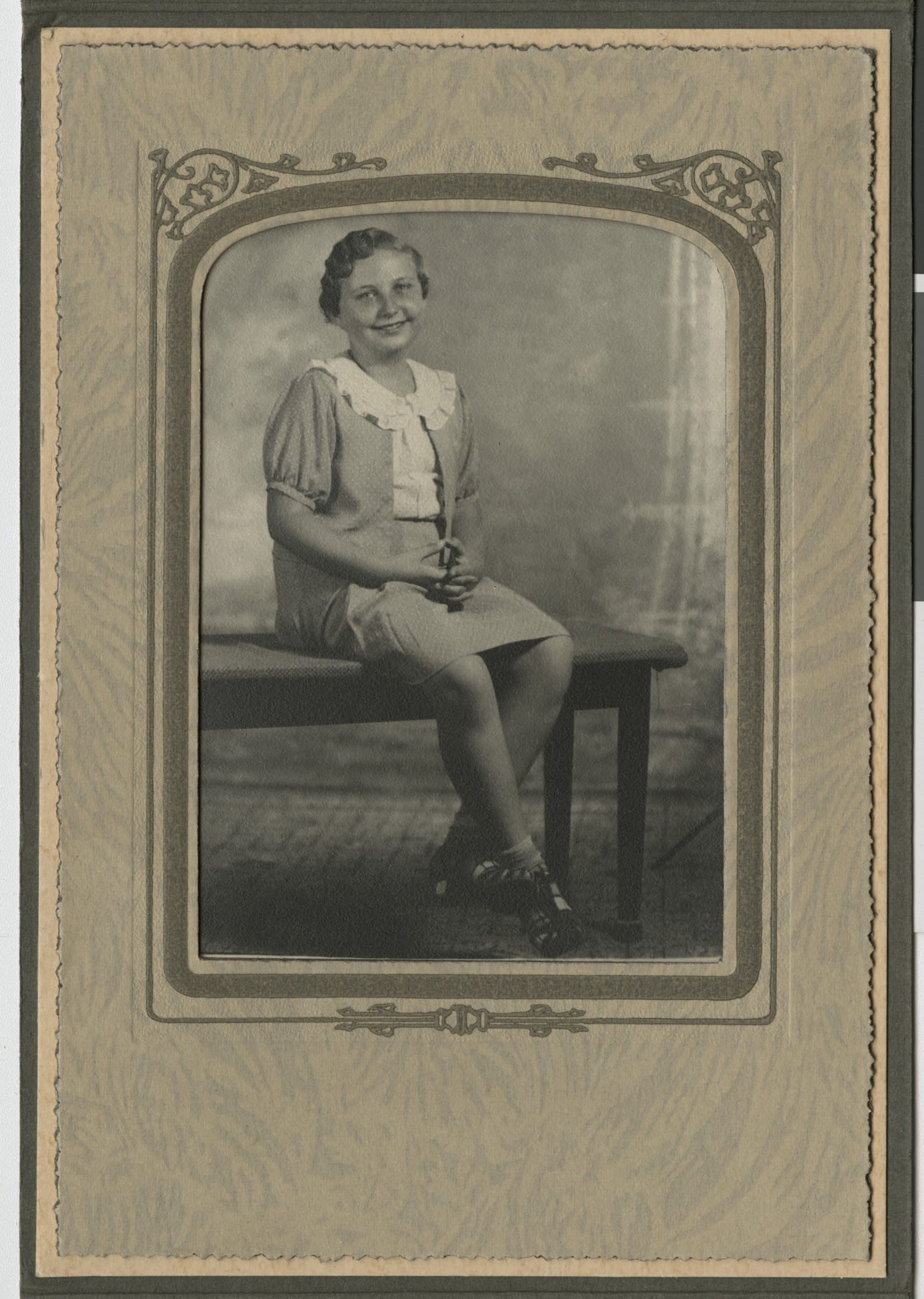 Photograph of Adele Salton (Baratz) in 8th grade, circa 1939