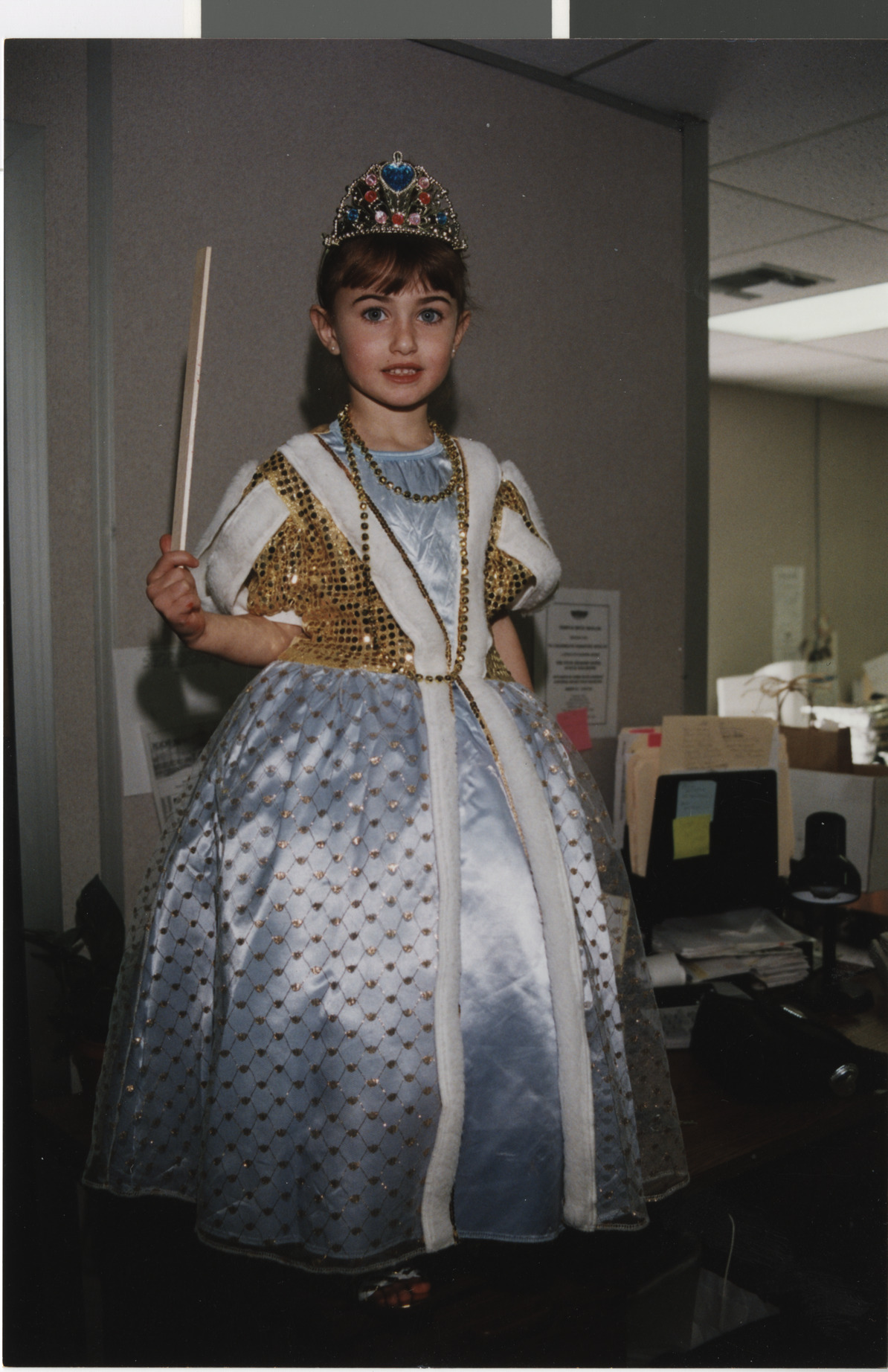 Photograph of a child dressed in costume, 1990s