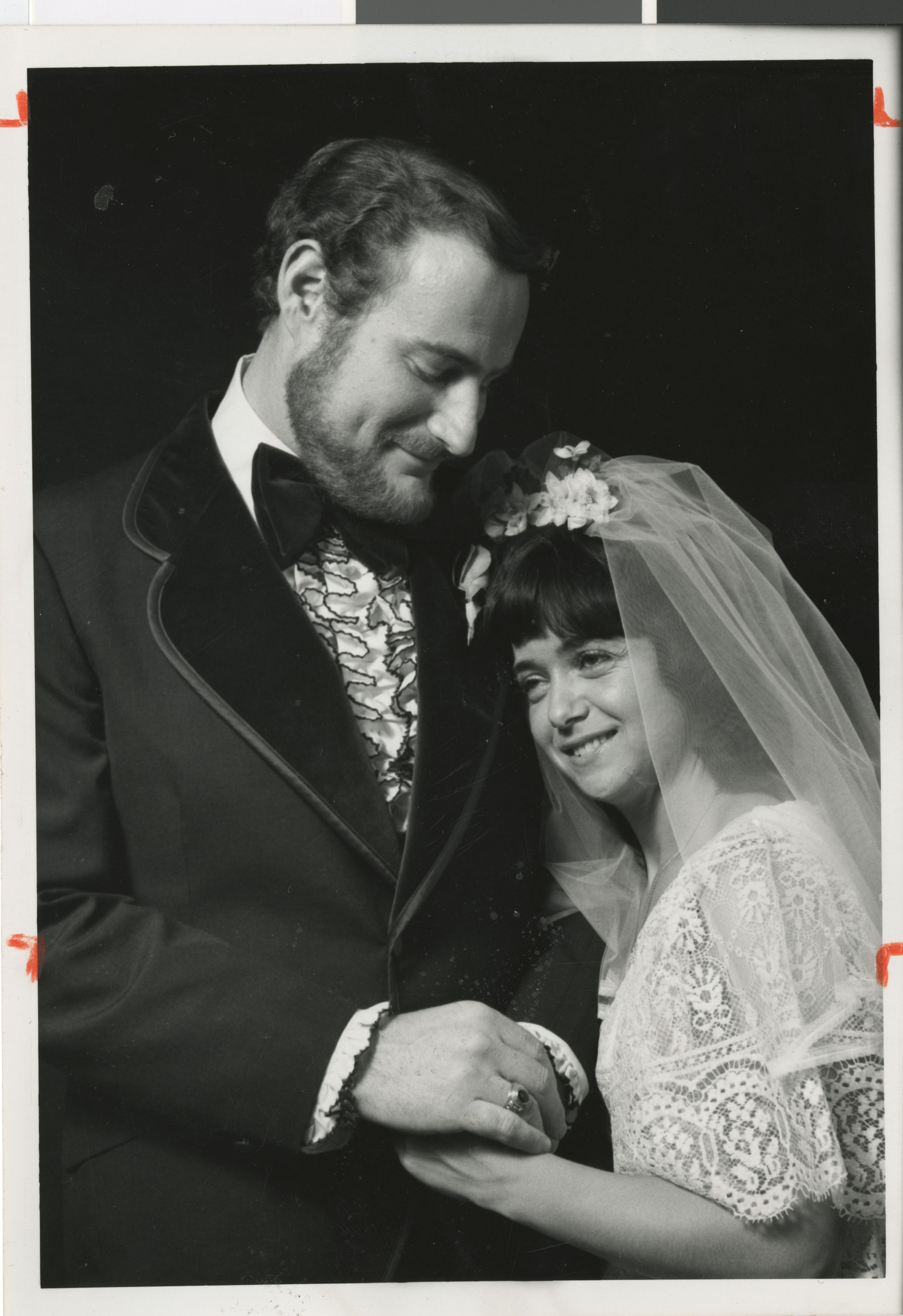 Wedding portrait of Dr. Martin S. Wilner and Linda Morris, 1970s