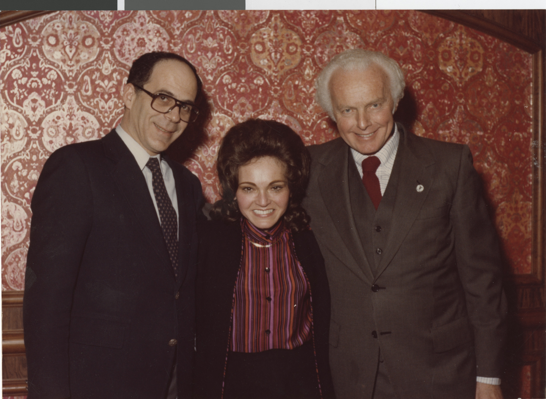 Photograph of Dennis Sabbath with Annette and Tom Lantos, date unknown