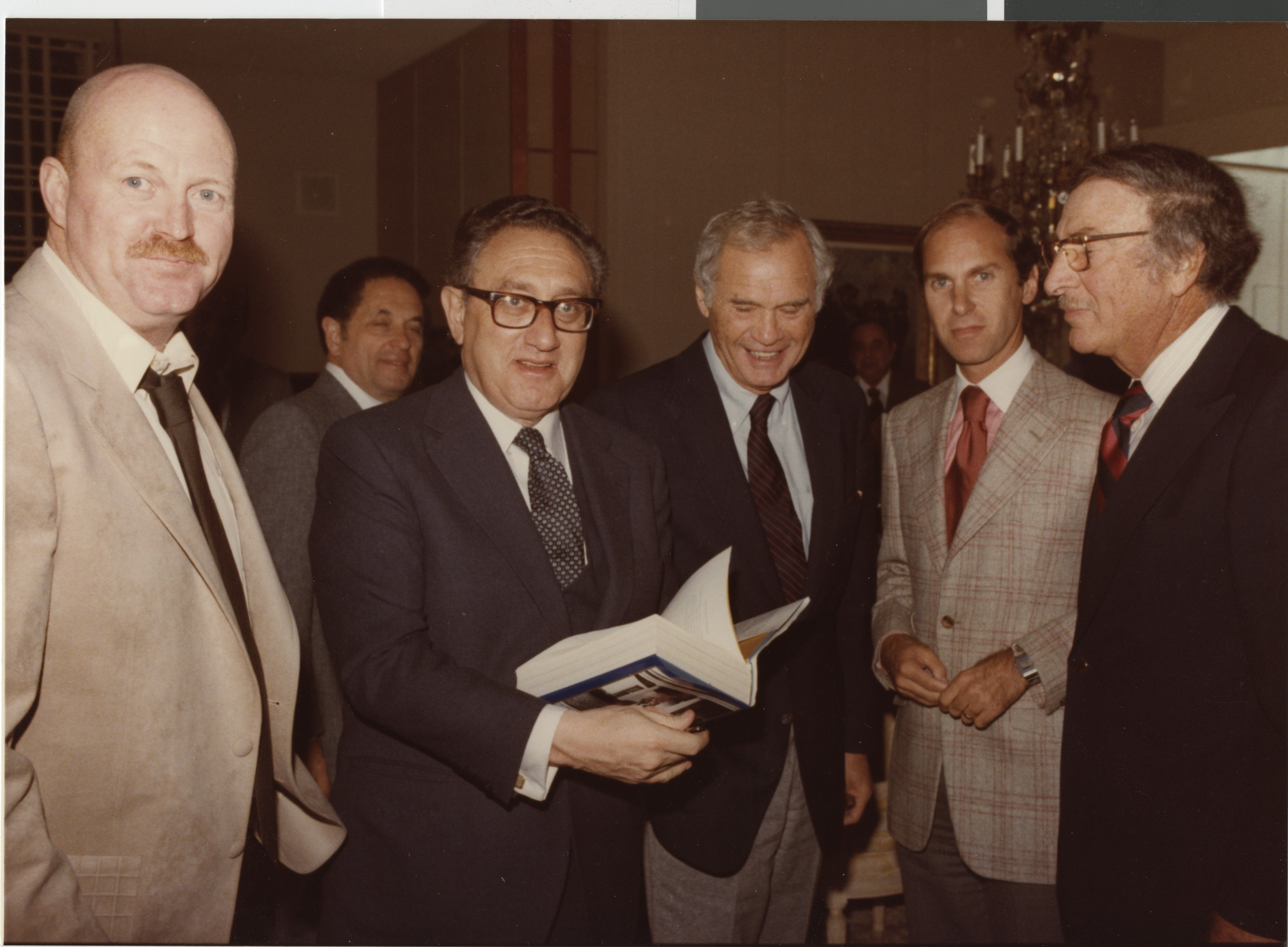 Photograph of Jerry Mack outside the White House peace treaty signing event, 1979