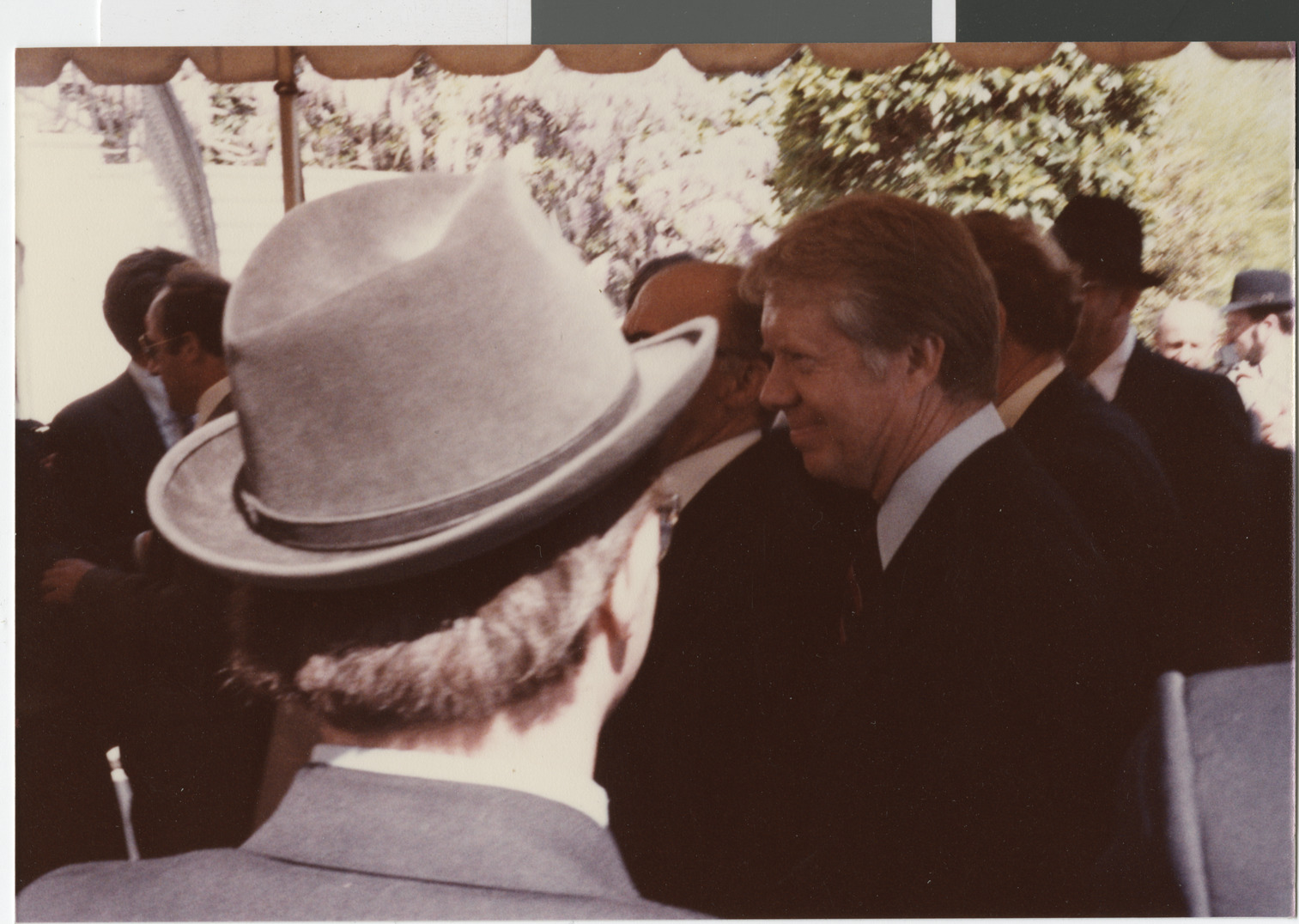Photograph of President Jimmy Carter at peace treaty signing, 1979