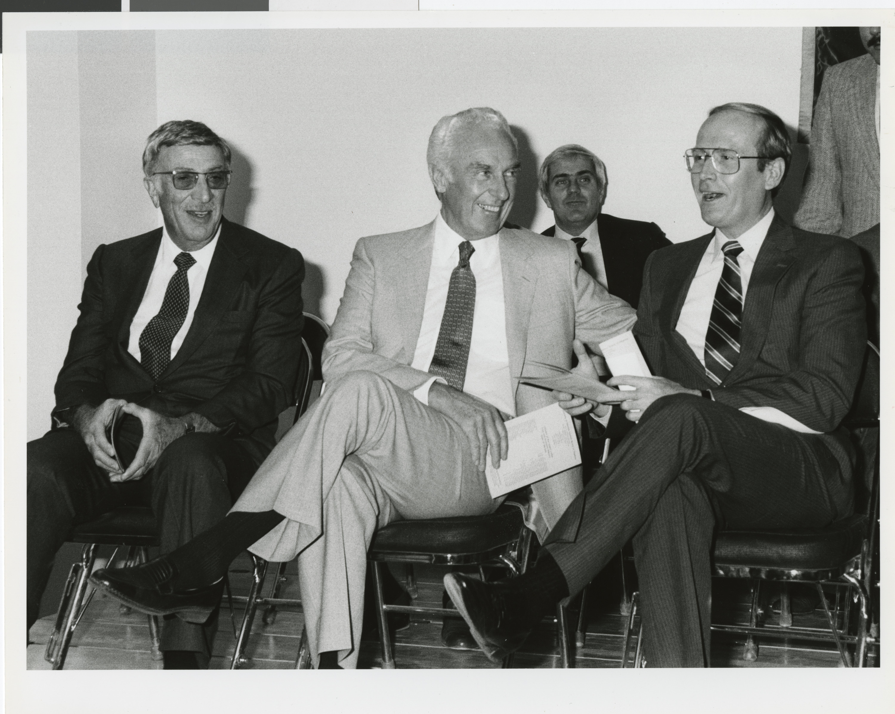 Photograph of Jerry Mack, Parry Thomas and Governor Richard Bryan